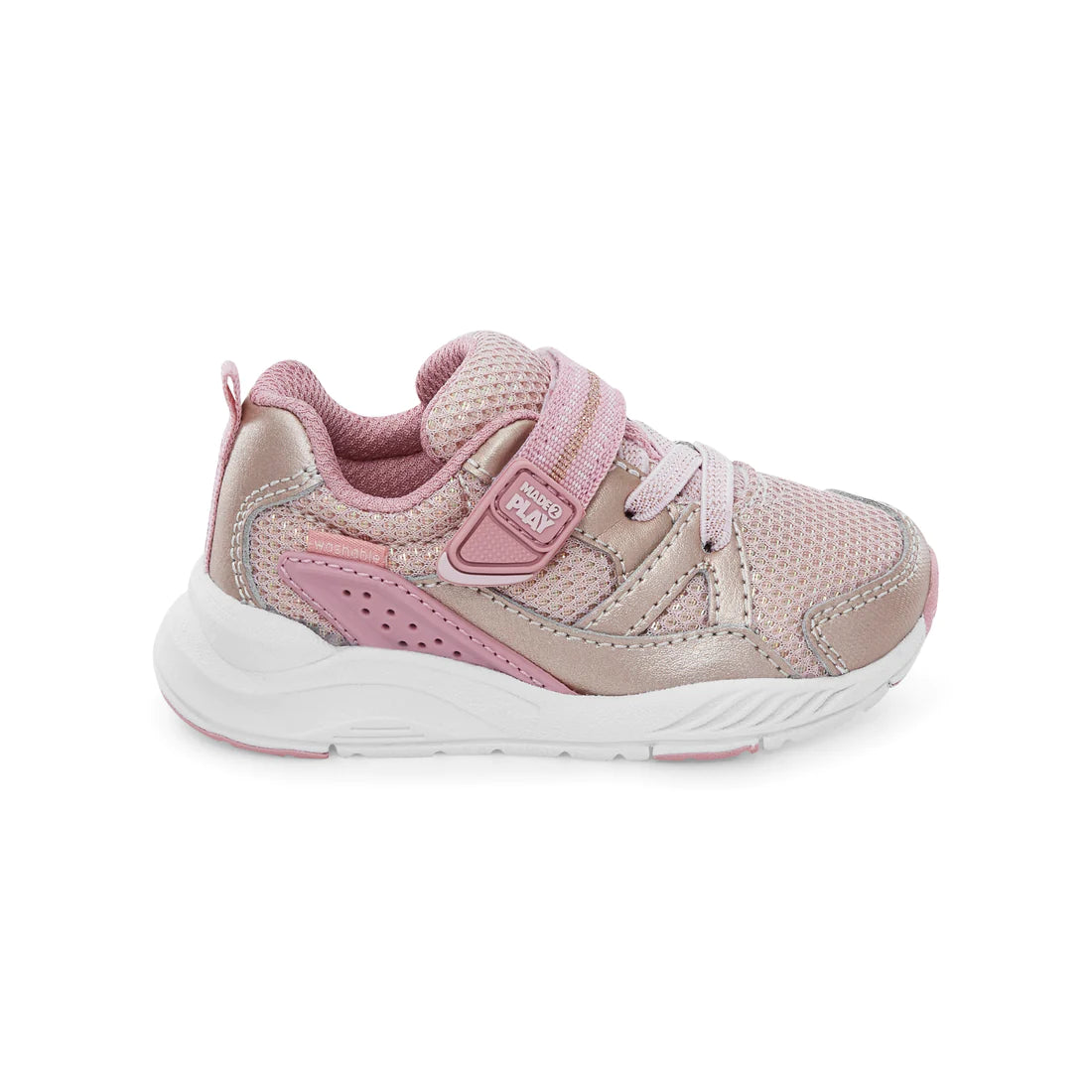 Stride Rite Rose Gold M2P Journey 2 Kids' Sneakers - Lightweight Walking Shoes for Toddler Girls | Perfect for School, Playground & Everyday Wear