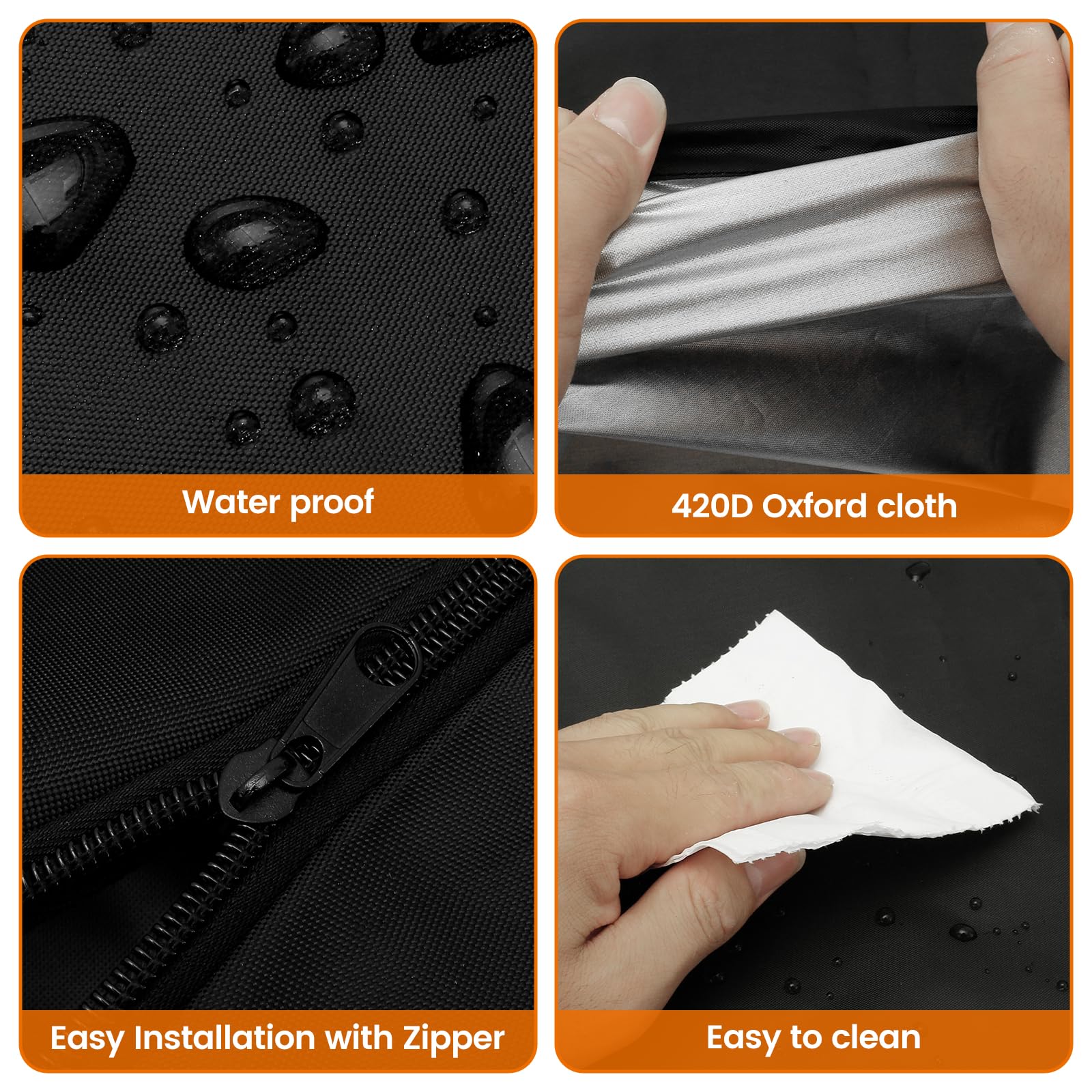 **Waterproof 420D Oxford Cloth Patio Heater Cover with Zipper - 33.8x25.5 Inches, Fits 34-Inch Diameter Outdoor Heater Heads - Durable Protection for Patio, Deck, and Backyard Use**