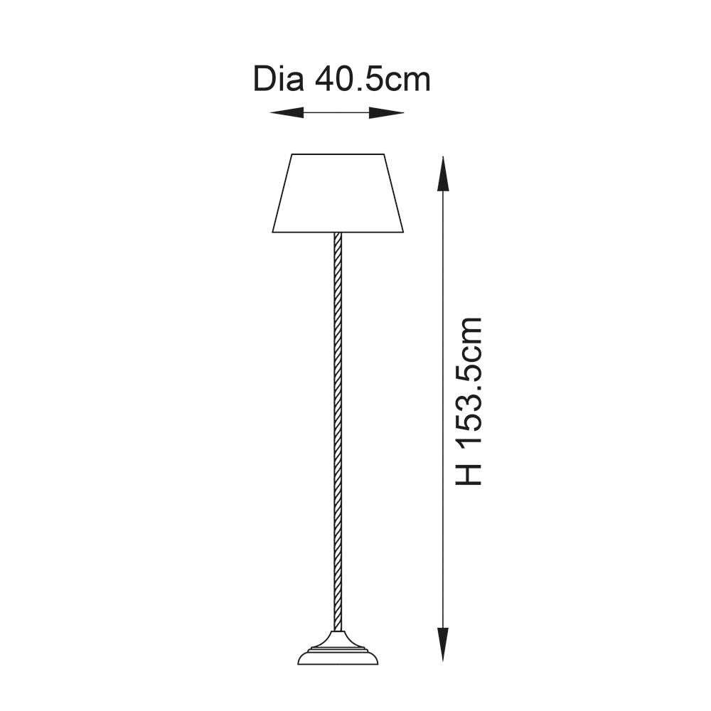 Altair & Chatsworth Floor Lamp - Polished Nickel Finish with E27 Socket - Perfect for Living Room, Bedroom, or Office Lighting