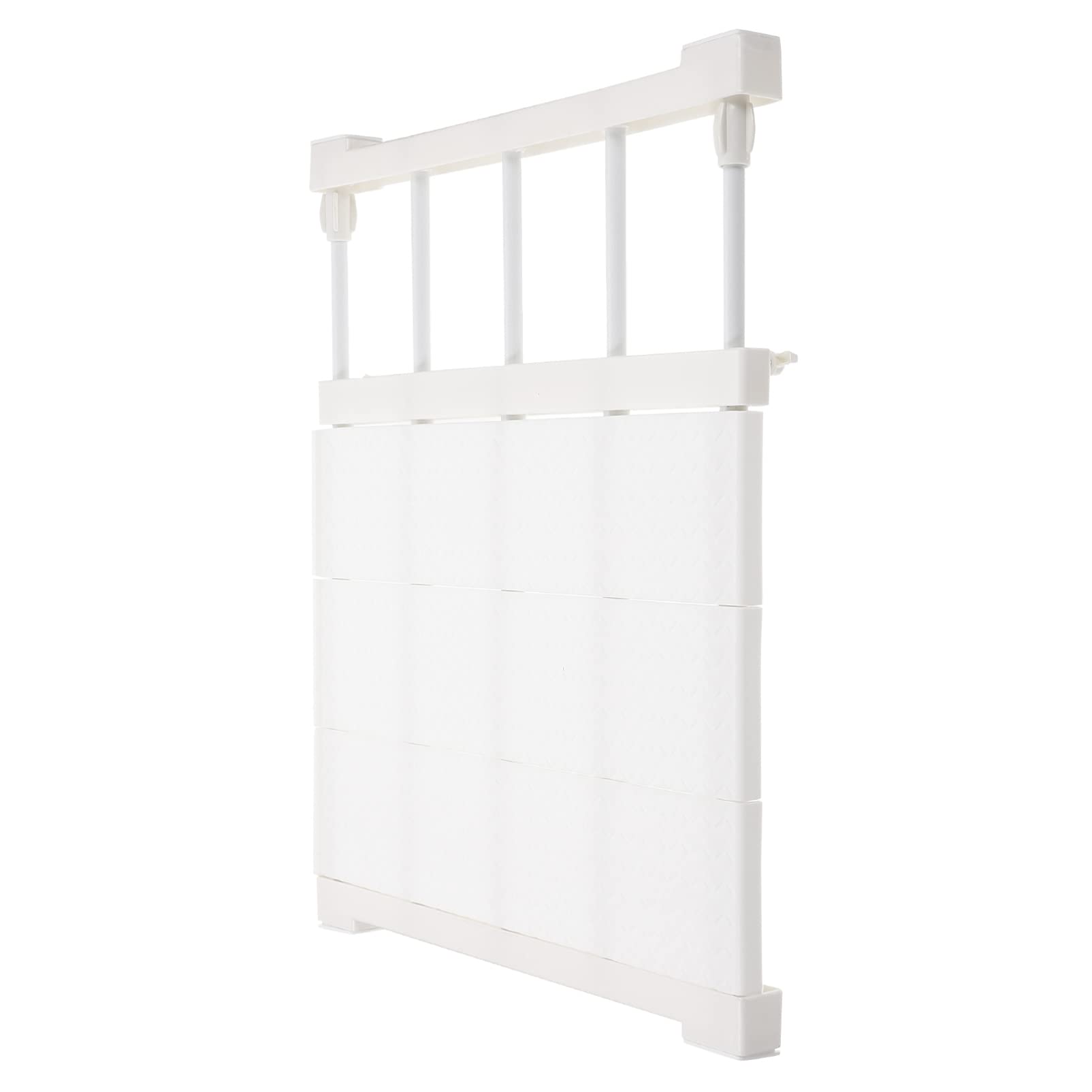 Expandable Adjustable Tension Shelf Rod - White Kitchen Cabinet & Closet Organizer (38-55cm) for Wardrobe, Drawer & DIY Storage | Space Saving Home Organization Solution for Clothes, Towels & Kitchen Supplies