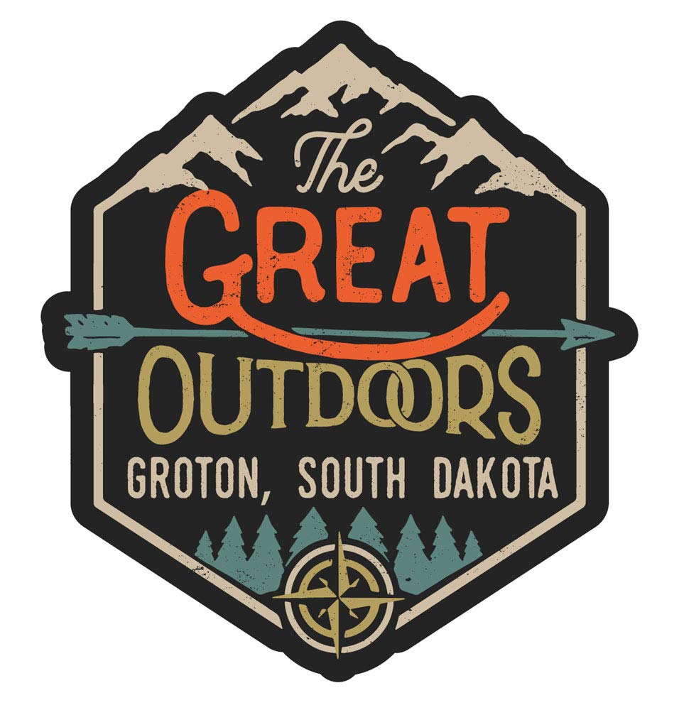 Groton South Dakota The Great Outdoors Souvenir - 4 Inch Collectible Fridge Magnet for Refrigerators, Lockers & Metal Surfaces - Perfect for Travel Memories, Home Decor & Gift Giving