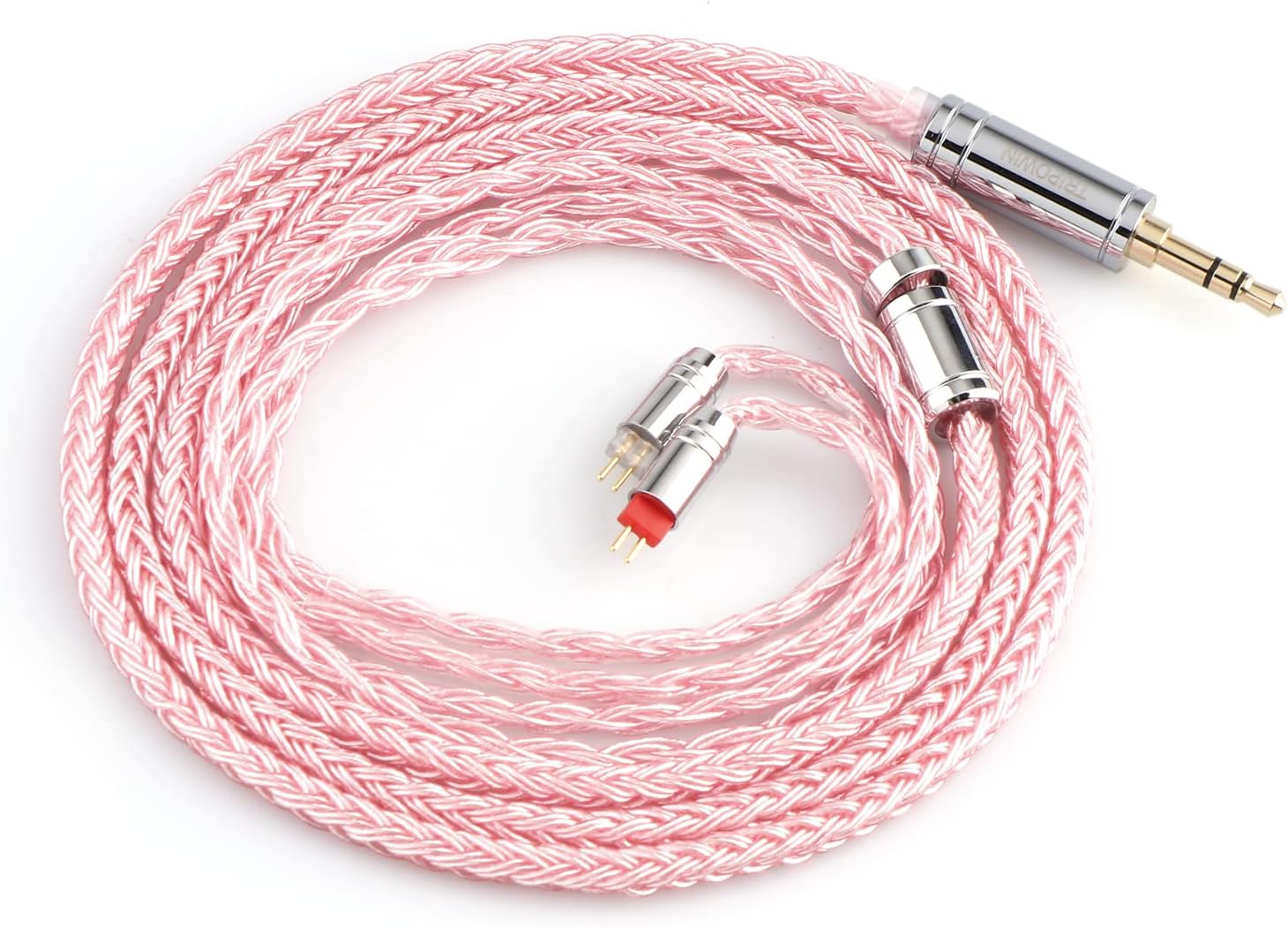 Tripowin Zonie Premium Braided Earphone Cable - High-Quality Replacement Audio Cable for IEMs, Headphones (3.5mm, MMCX/2-Pin) - Perfect for Audiophiles, Musicians, and Gaming Enthusiasts