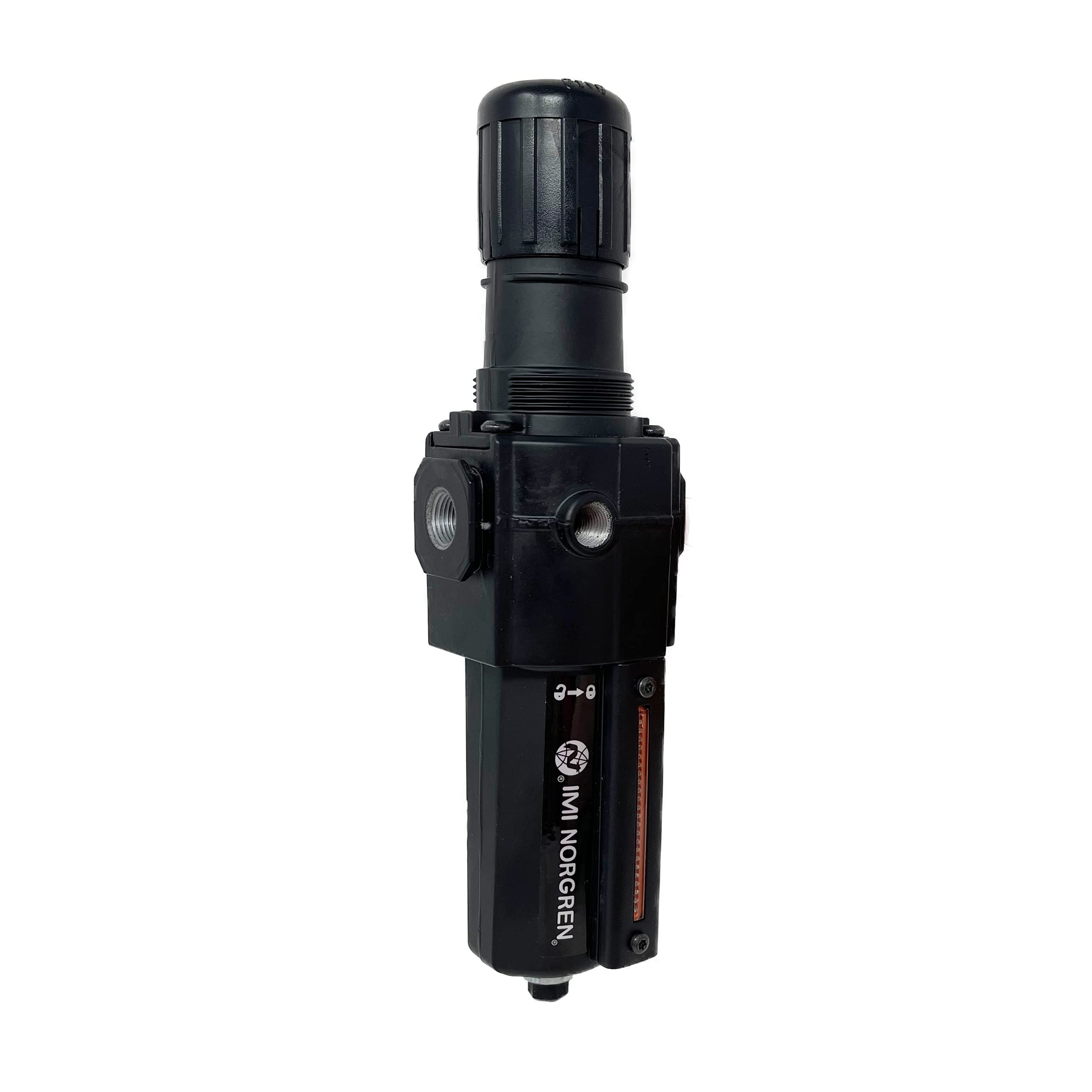 Norgren Excelon B74G-3AK-AD3-RMN Filter Regulator, 3/8 PTF Port, Relieving Type, Knob Adjustment, Auto Drain, Metal Bowl - Ideal for Pneumatic Systems, Air Compressors, and Industrial Automation
