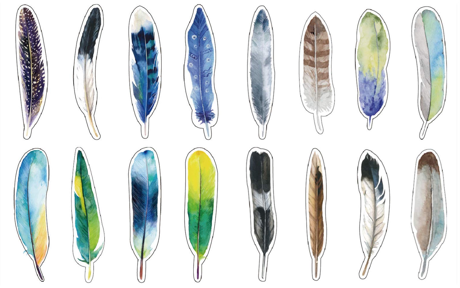 Space & Feather Bookmarks for Women Men - 30pcs Office School Supplies for Reading Gifts