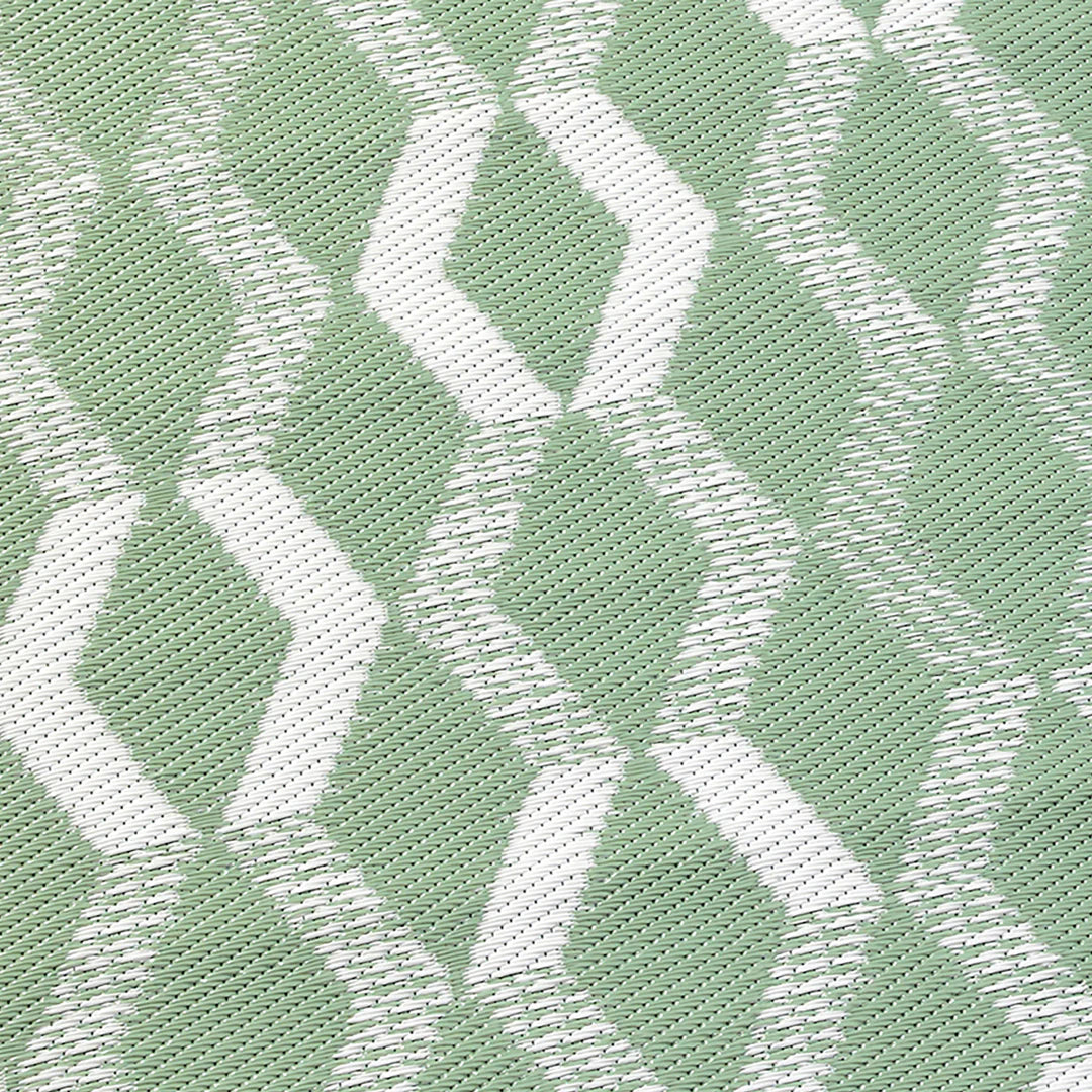 Premium Fusion Rico Outdoor Rug - Waterproof & UV Resistant Green Patio Carpet for Garden, Deck, and Poolside Use