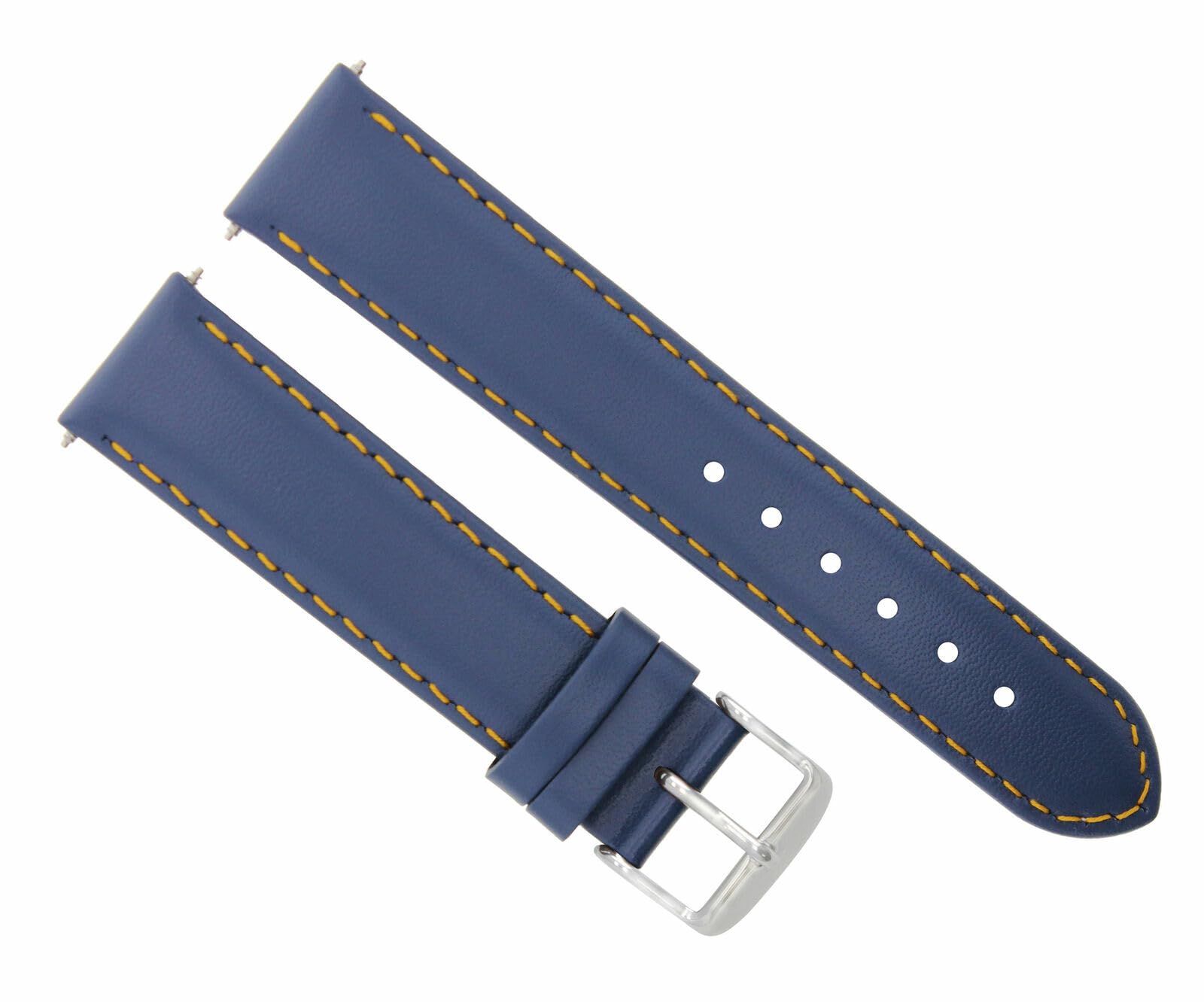 20mm Leather Watch Band for Panerai PAM - Orange Stitching | Dress & Casual Wear