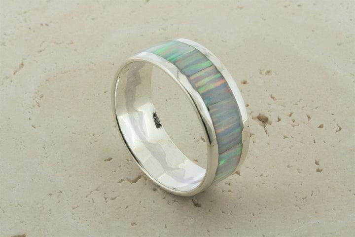 Opal Pearl Band Ring - Elegant Gemstone Jewelry for Women, Perfect for Weddings, Parties & Everyday Wear