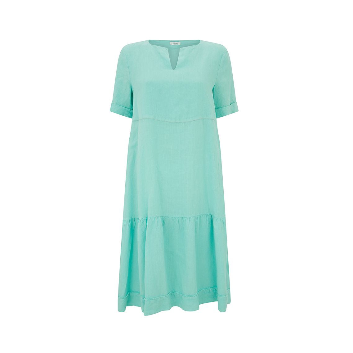 Linen V-Neck Midi Dress for Women - Breathable Summer Casual Dress with Pockets | Perfect for Beach, Vacation, and Everyday Wear