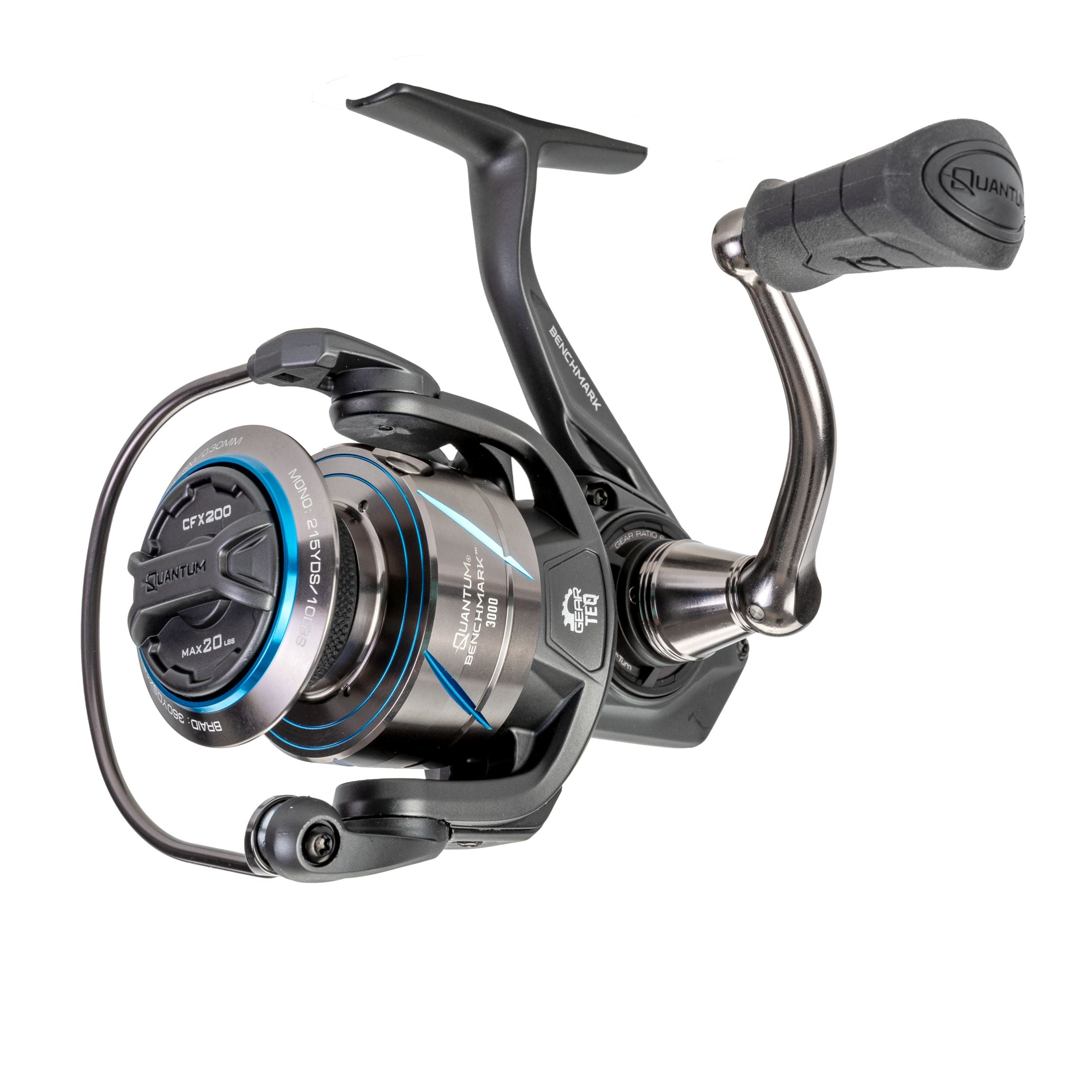 Quantum Benchmark Spinning Reel - High Performance Fishing Reel for Saltwater & Freshwater | Smooth Drag System, Lightweight Design | Perfect for Bass, Trout & Offshore Fishing