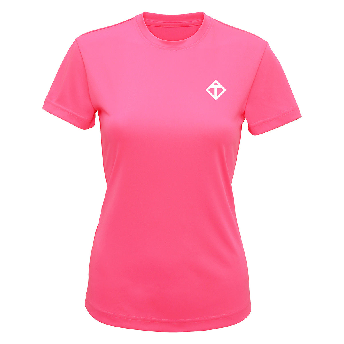 Bright Pink Diamond Women's Technical T-Shirt - Moisture-Wicking, Breathable & Stylish for Workouts, Yoga & Outdoor Activities