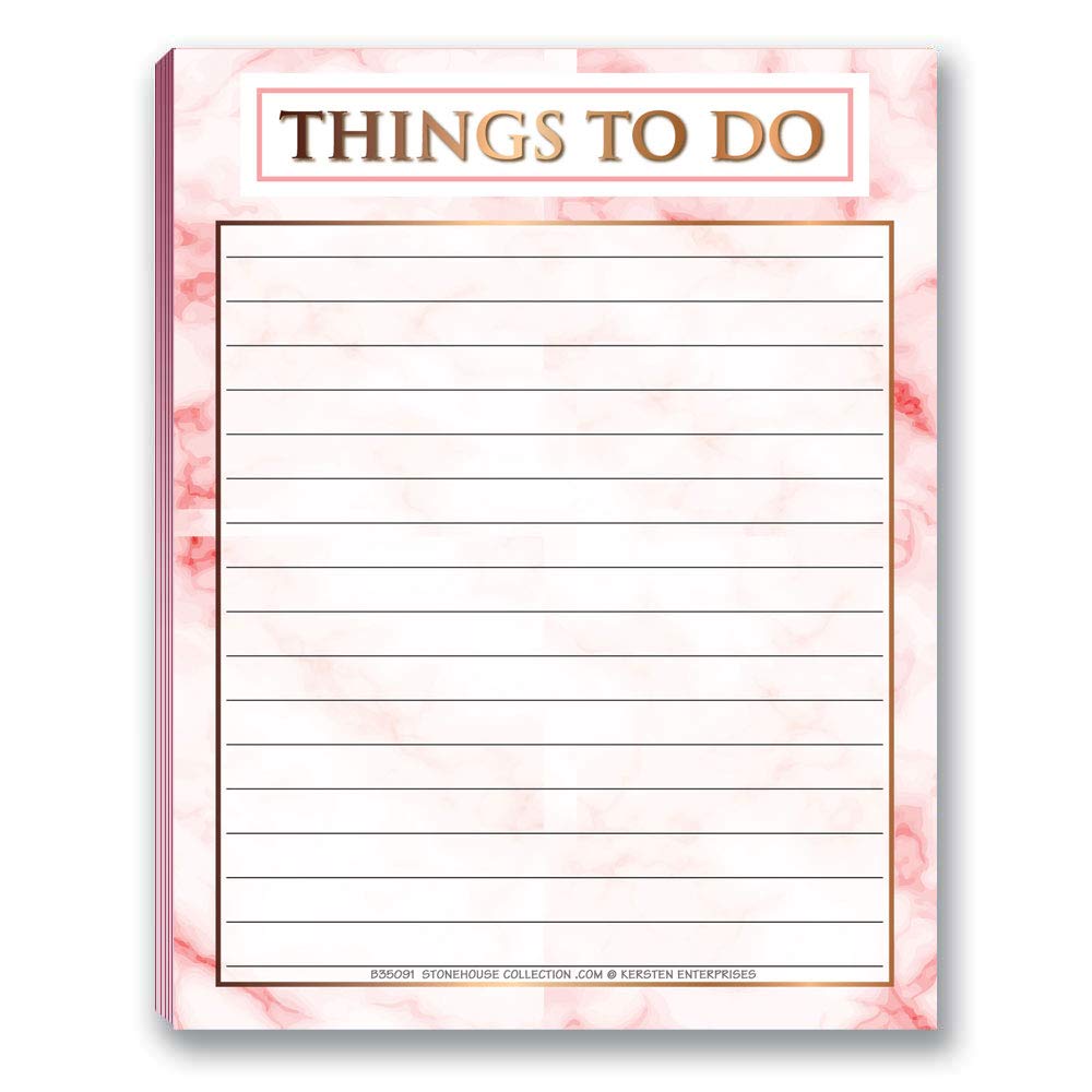 Stonehouse Collection Marble Notepads - 4 Pack Assorted Marble Pattern To-Do List Notepads, Memo Pads, Office & Home Organization, Perfect Small Gift Idea for Coworkers & Friends