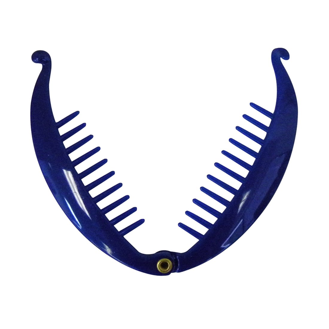 Set of 6 Mini Banana Hair Clips - Black Brown Royal for Women Girls Hair Styling Accessories