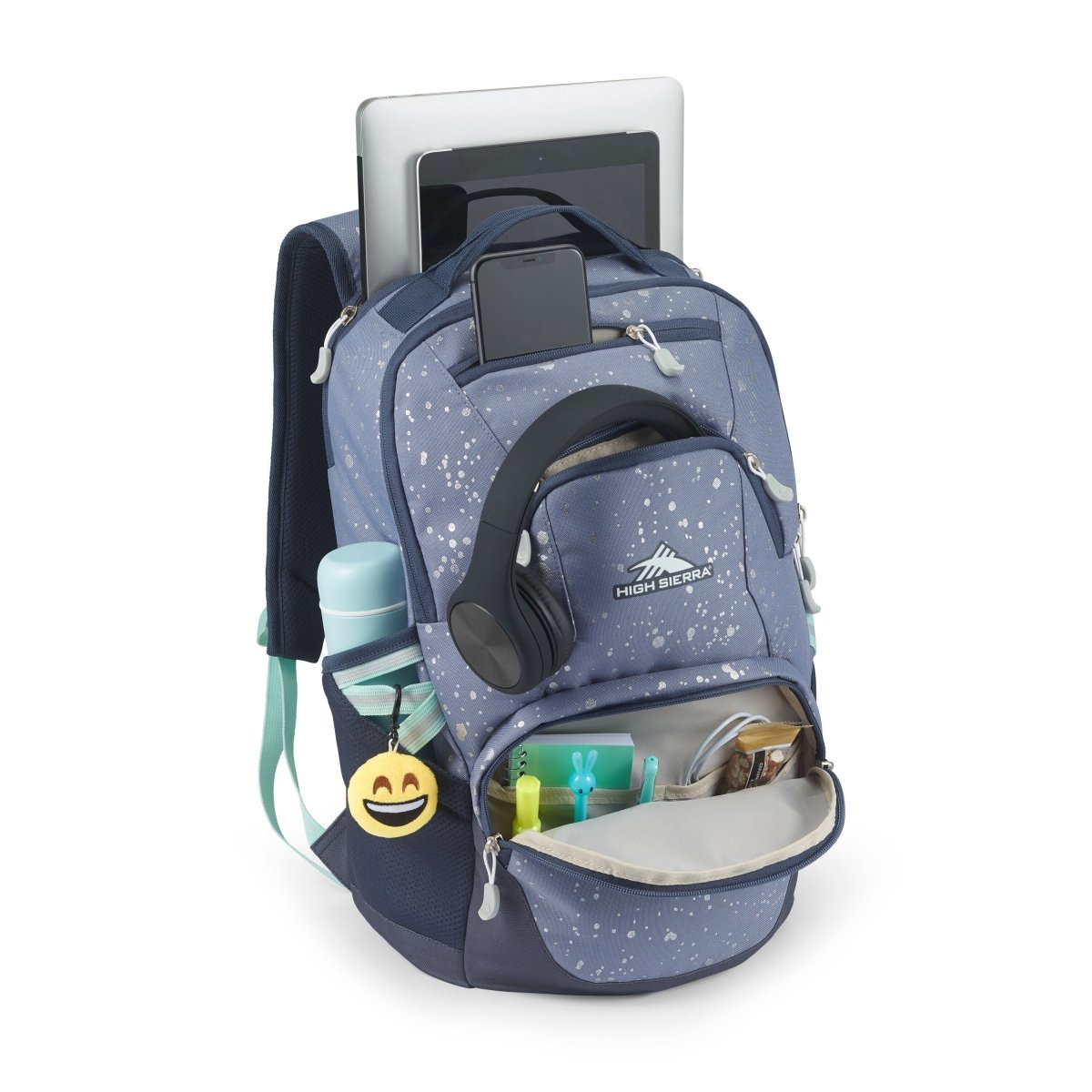 High Sierra Swoop SG Backpack - Durable Laptop Backpack for School, Travel & Work - Water-Resistant Daypack with USB Charging Port & Headphone Port