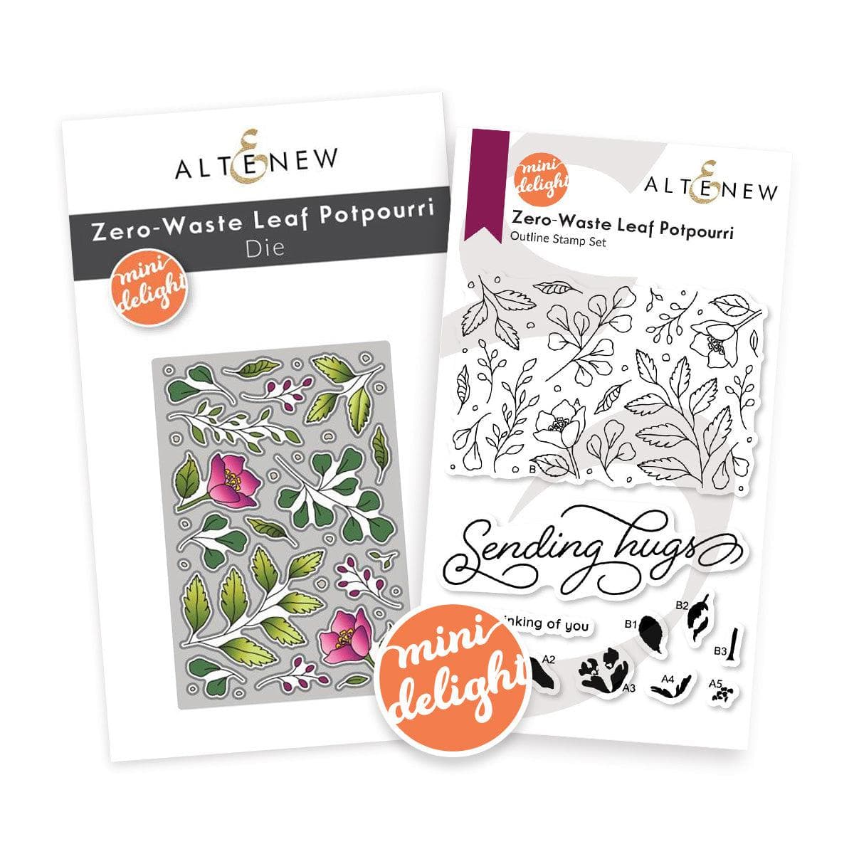 Eco-Friendly Mini Delight Leaf Potpourri Stamp & Die Set for Card Making, Scrapbooking & DIY Home Decor - Zero Waste Craft Supplies for Paper Crafting Enthusiasts
