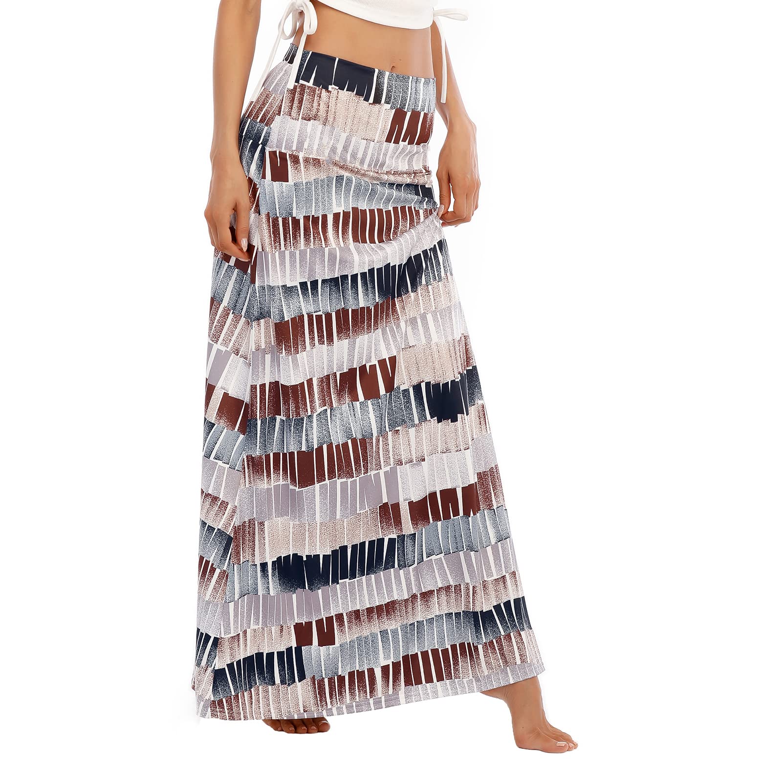 Trendy Women's High Waist Maxi Skirt - Flowy Long Summer Skirt for Women | Perfect for Beach, Vacation & Boho Style Outfits