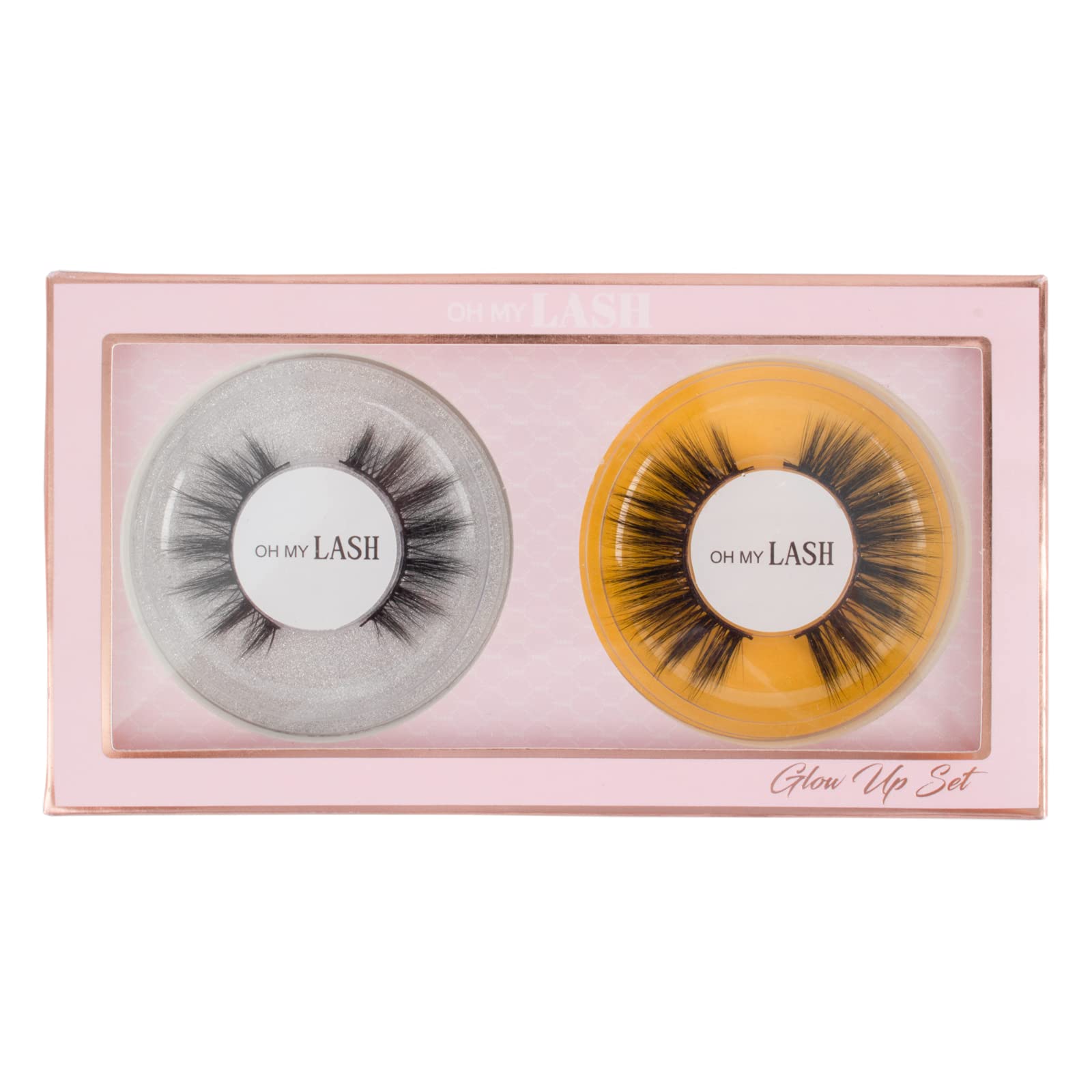 OH MY LASH Multipack Set - 2 Pairs Black Faux Mink False Eyelashes, Natural Looking Strip Lashes for Volume & Length - Perfect for Daily Wear, Parties, Weddings & Special Occasions