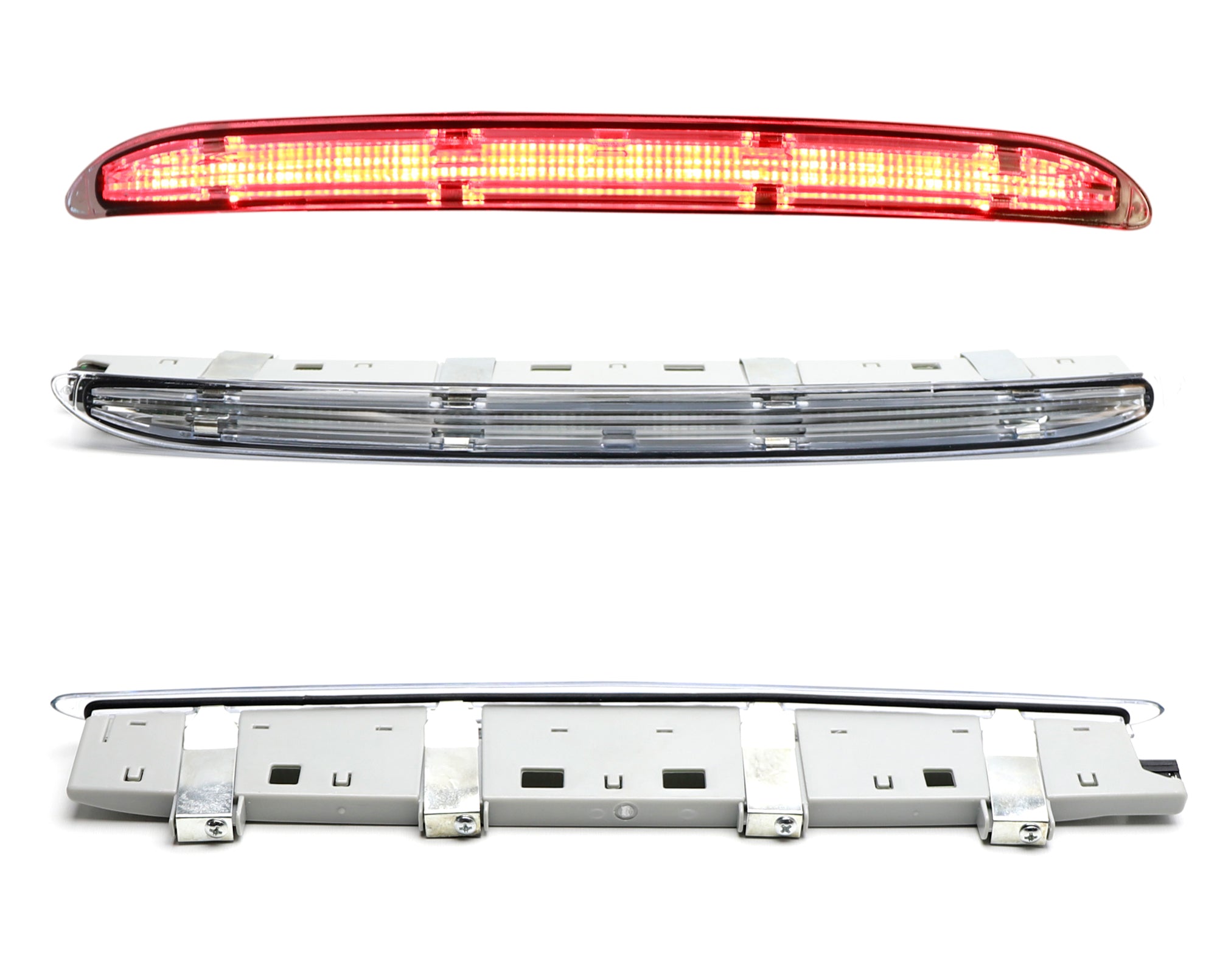 Clear Lens Rear Spoiler LED 3rd Brake Light for 2006-2011 Mercedes-Benz W164 M-Class - High Visibility Safety Upgrade for Night Driving & Enhanced Style