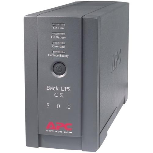 APC BK500BLK Back UPS Battery Backup System (500VA) - Reliable Power Protection for Home Office, Electronics & Computers During Outages