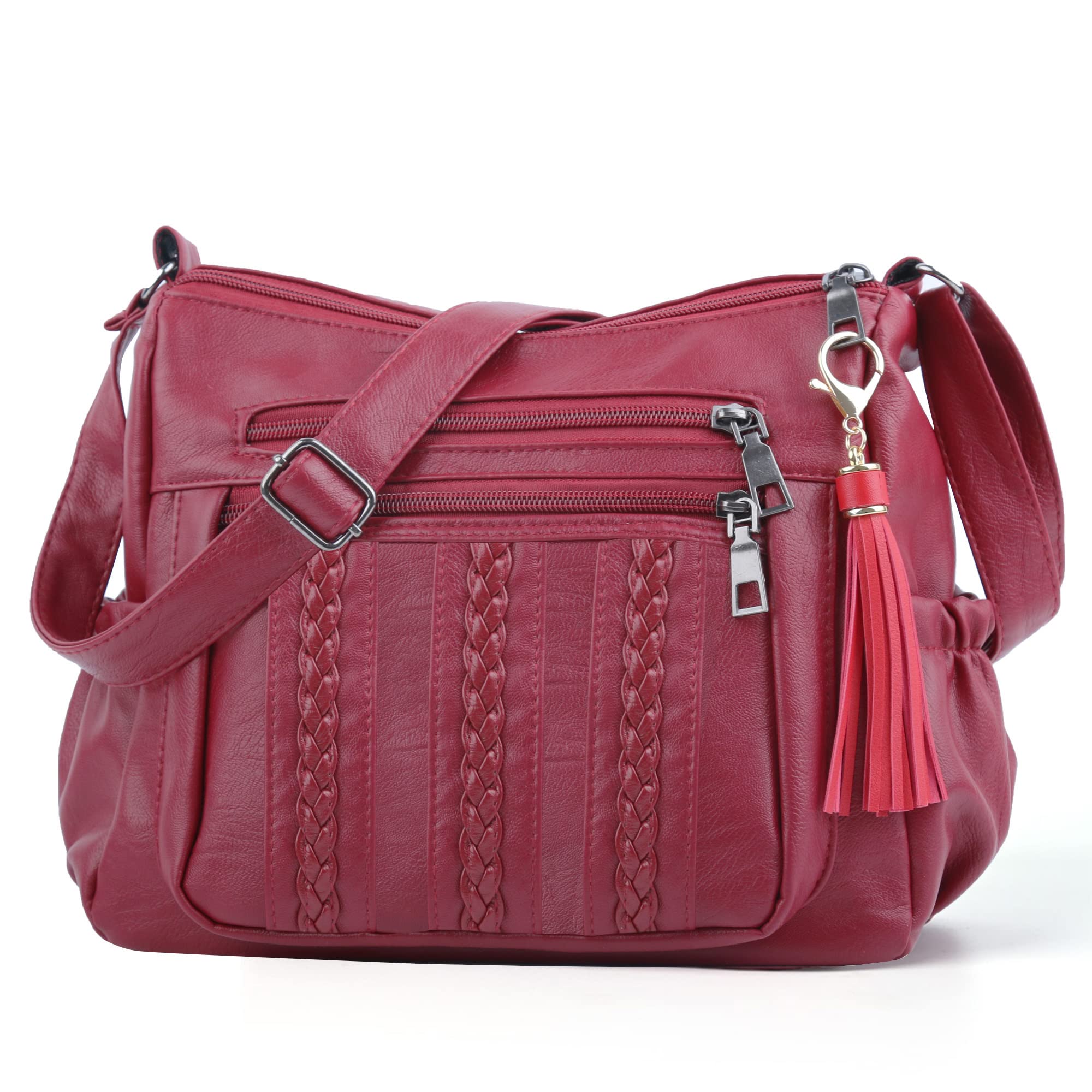ELDA Women's Crossbody Purse - Soft PU Leather Shoulder Bag with Multiple Pockets | Perfect for Work, Travel & Everyday Use