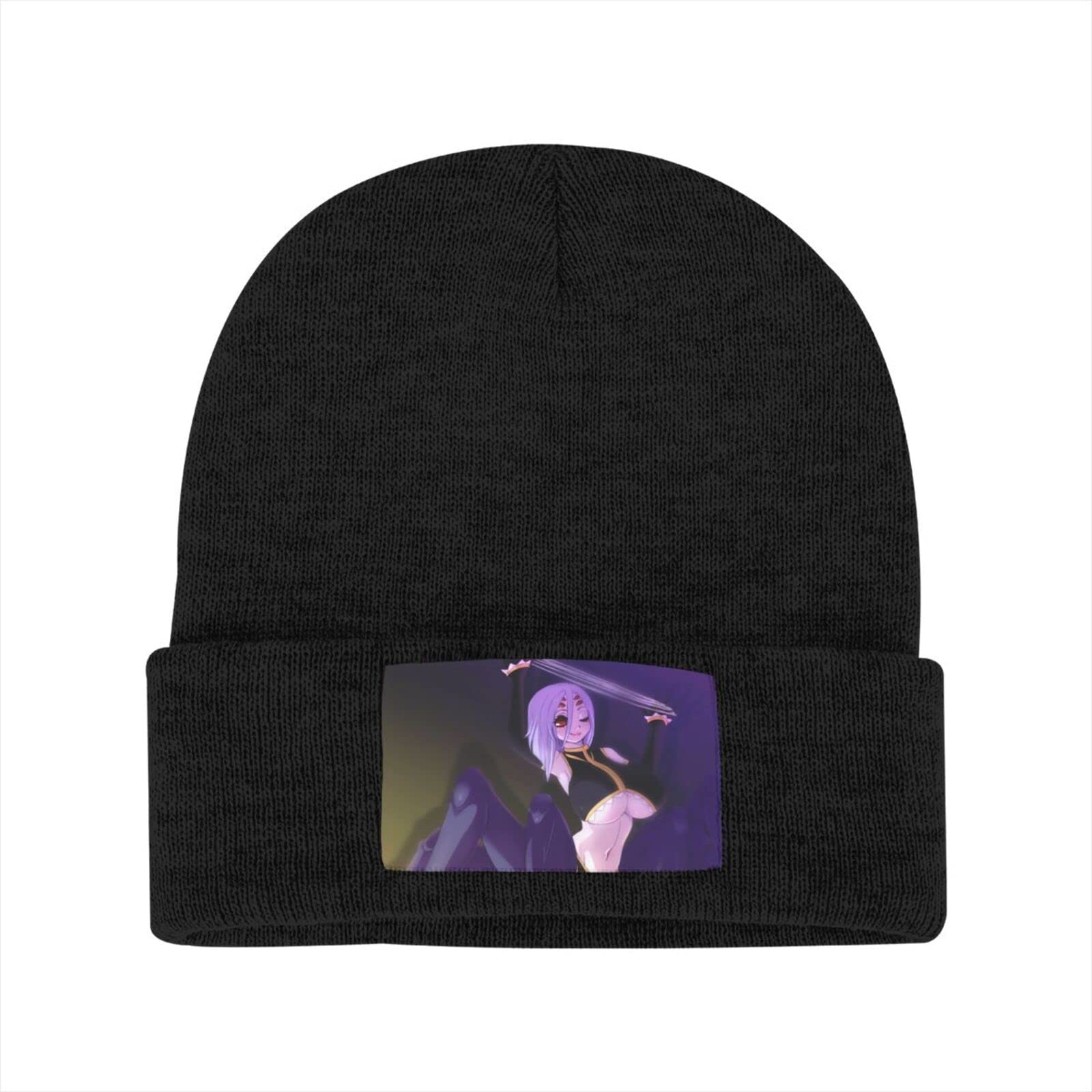 Unisex Monster Musume Rachnera Beanie Hat - Embroidered Soft Winter Knit Cap for Men & Women - Warm Slouchy Design for Outdoor Activities, Cosplay, and Anime Fans