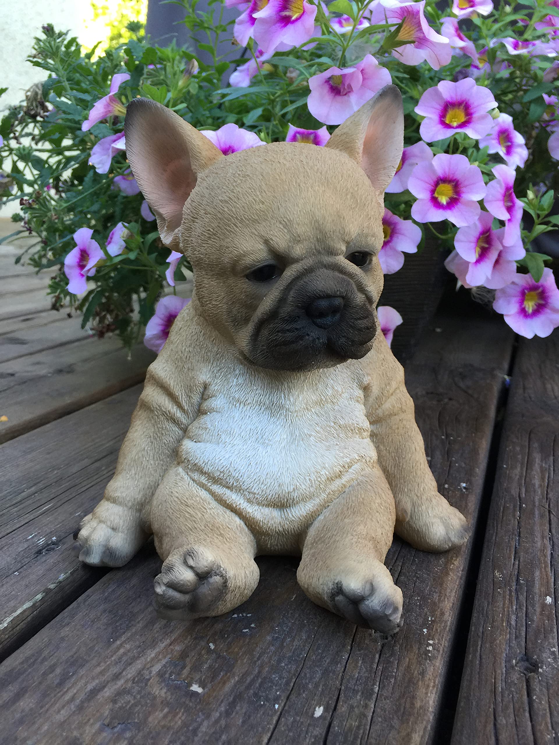 French Bulldog Sleepy Sitting Statue - Resin Puppy Figurine for Indoor & Outdoor Decor - Cute Falling Asleep Dog Statue - Perfect for Home Garden, Yard, Patio, or Living Room Decoration - Ideal Gift for Dog Lovers
