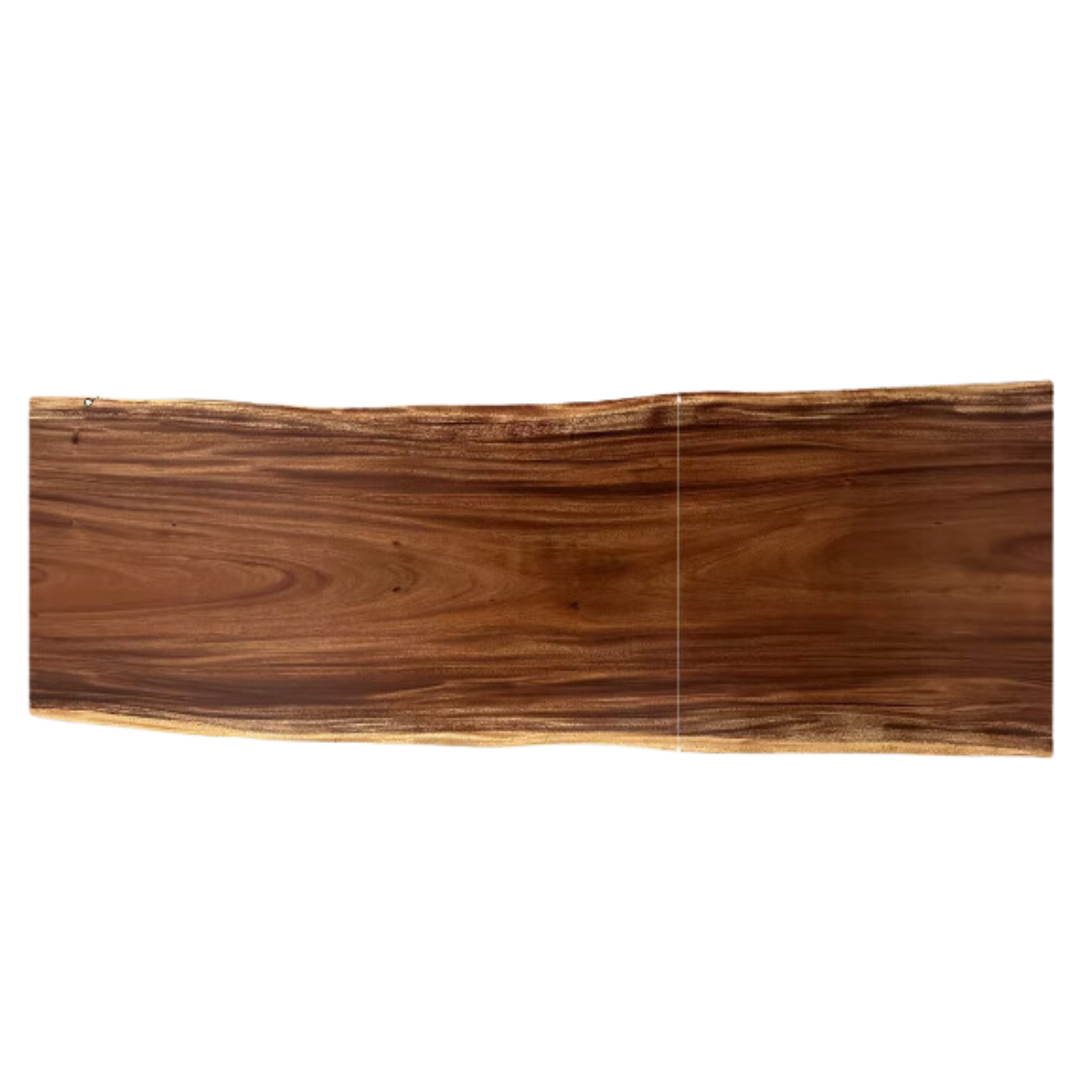 Premium Black Walnut Solid Wood Dining Table with Natural Edge - Large Top for Kitchen, Dining Room & Home Decor