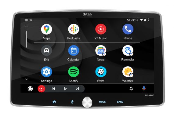 BOSS BE10ACP Single DIN Car Stereo with Apple CarPlay & Android Auto - 10.1