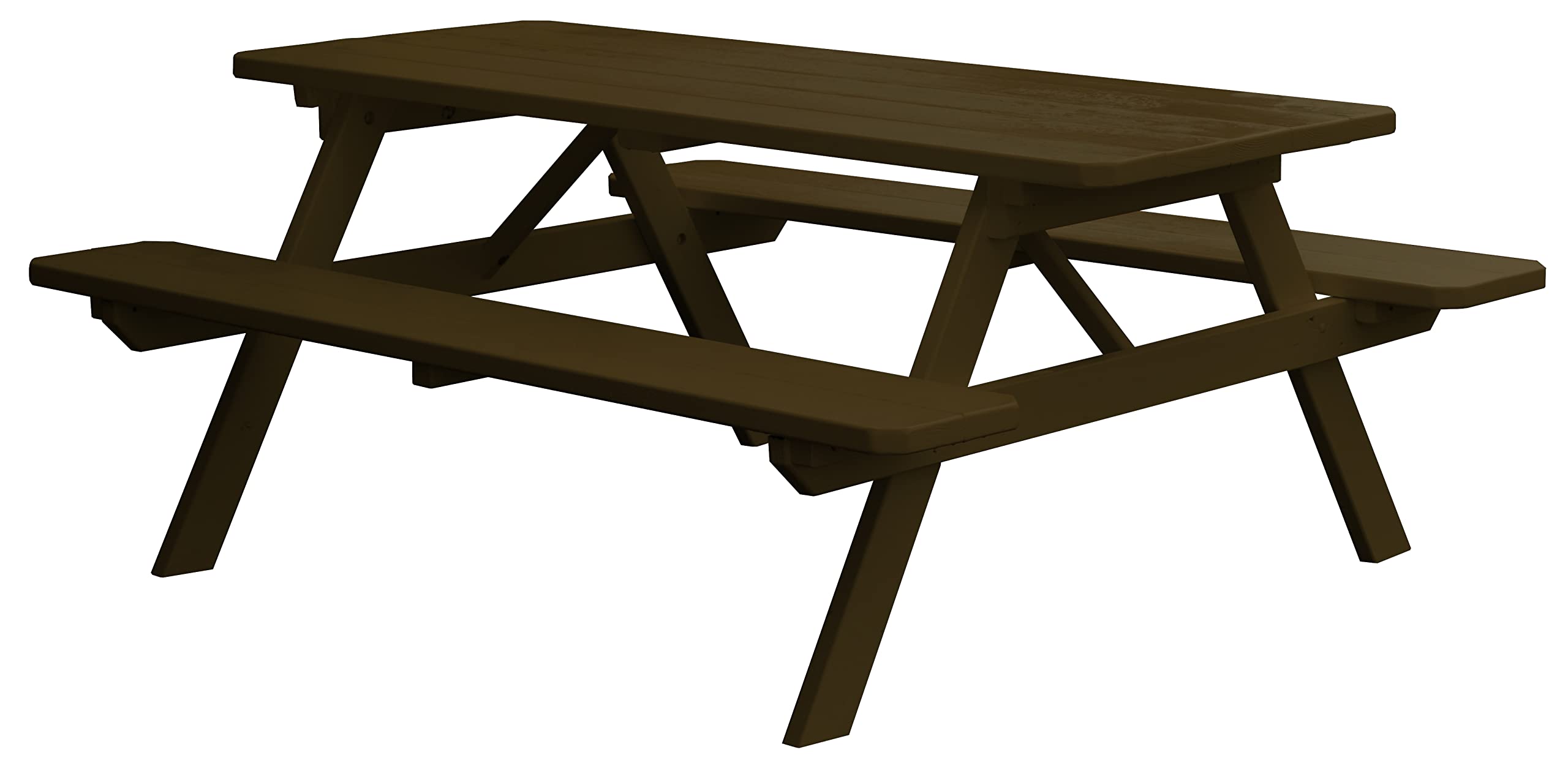 **6ft Pine Wood Dining Table with Attached Benches - Rustic Farmhouse Style for Kitchen, Dining Room & Outdoor Patio - Furniture Barn USA**    (Note: 