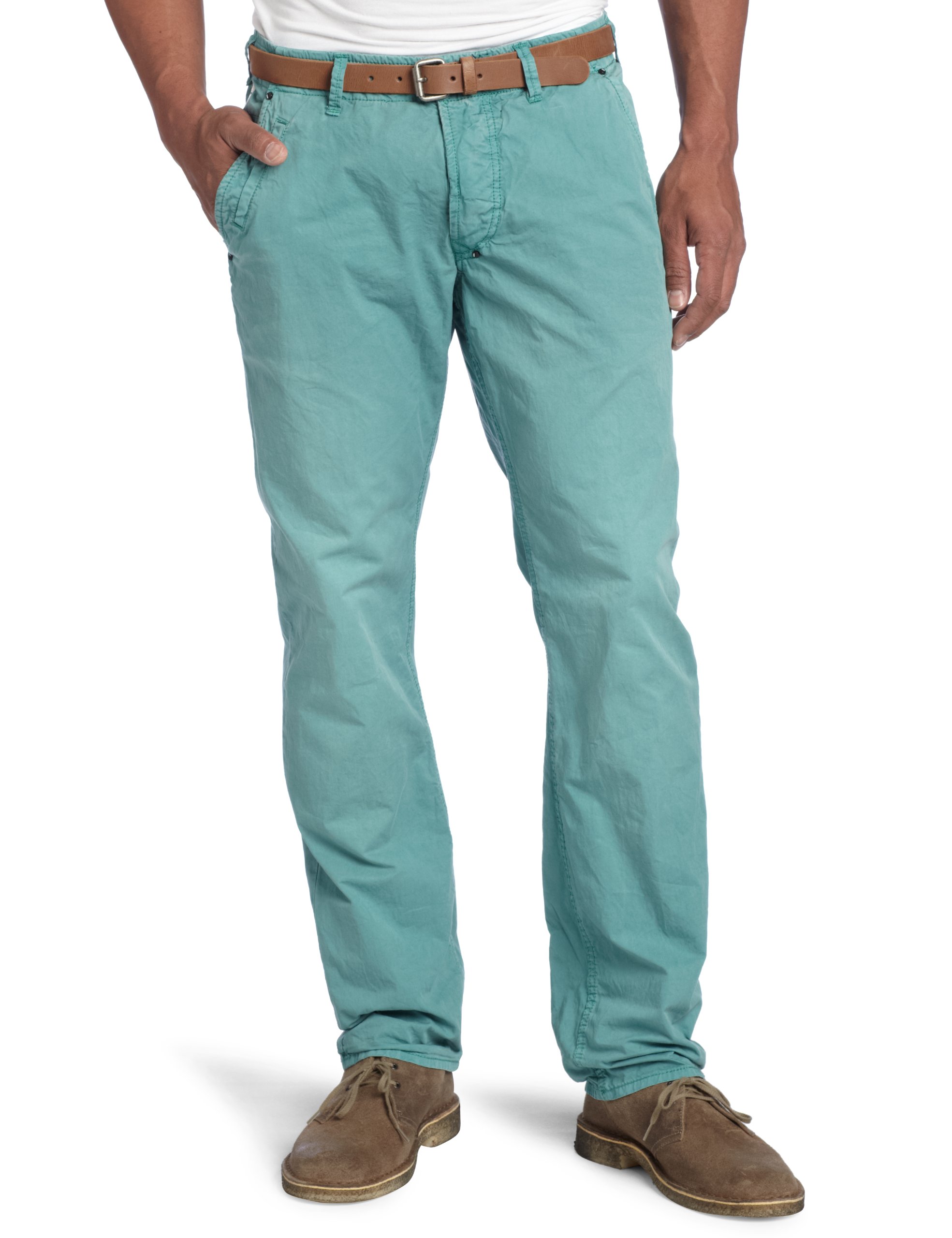 J.C. Rags Men's Poplin Twill Chino Pants - Classic Slim Fit Casual Dress Pants for Office, Business & Everyday Wear