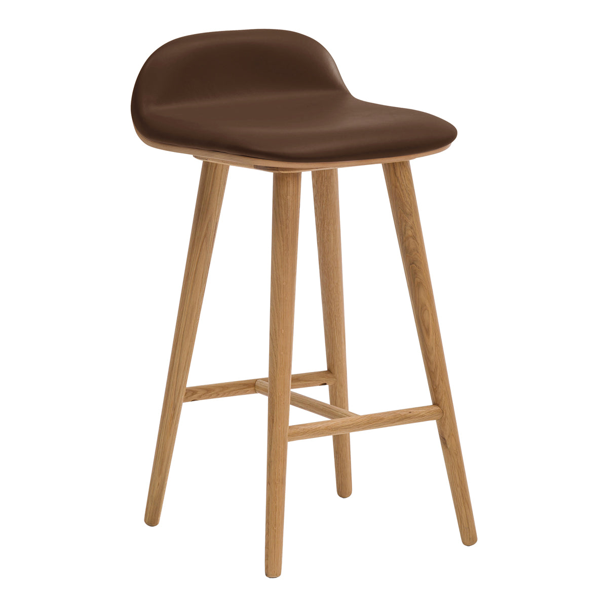 Premium Leather Bar Stool - Adjustable Height Modern Counter Stool with Backrest - Perfect for Kitchen Island, Home Bar & Dining Room Decor