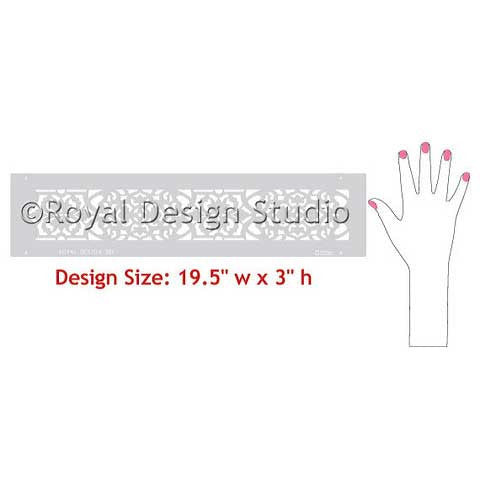 Verona Lace Border Stencil - Decorative Painting Template for Walls, Furniture & DIY Crafts | Perfect for Home Decor, Wedding Decorations & Scrapbooking Projects