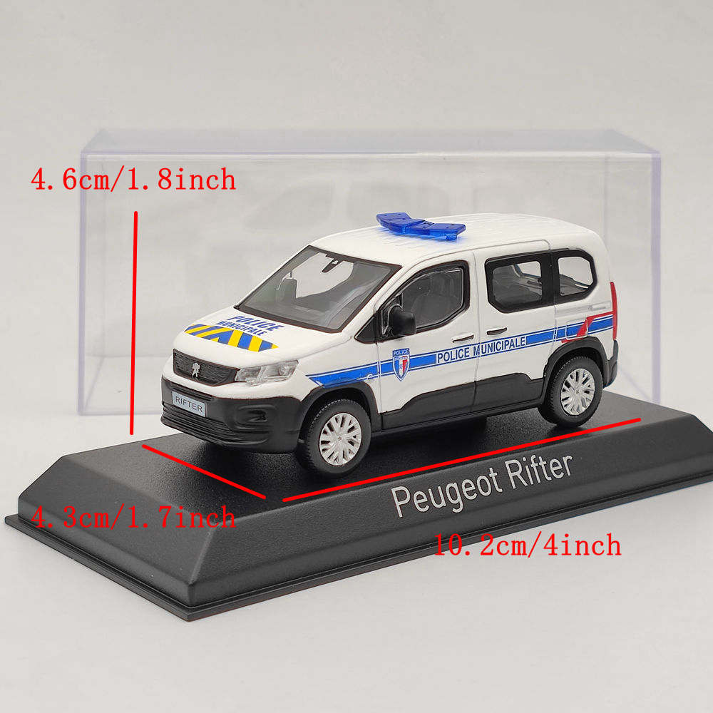 1/43 Scale Norev Peugeot Rifter Van Diecast Model Police Car - Collectible Toy Vehicle for Adults & Kids - Perfect for Christmas Gifts, Display Collections, and Police Car Enthusiasts