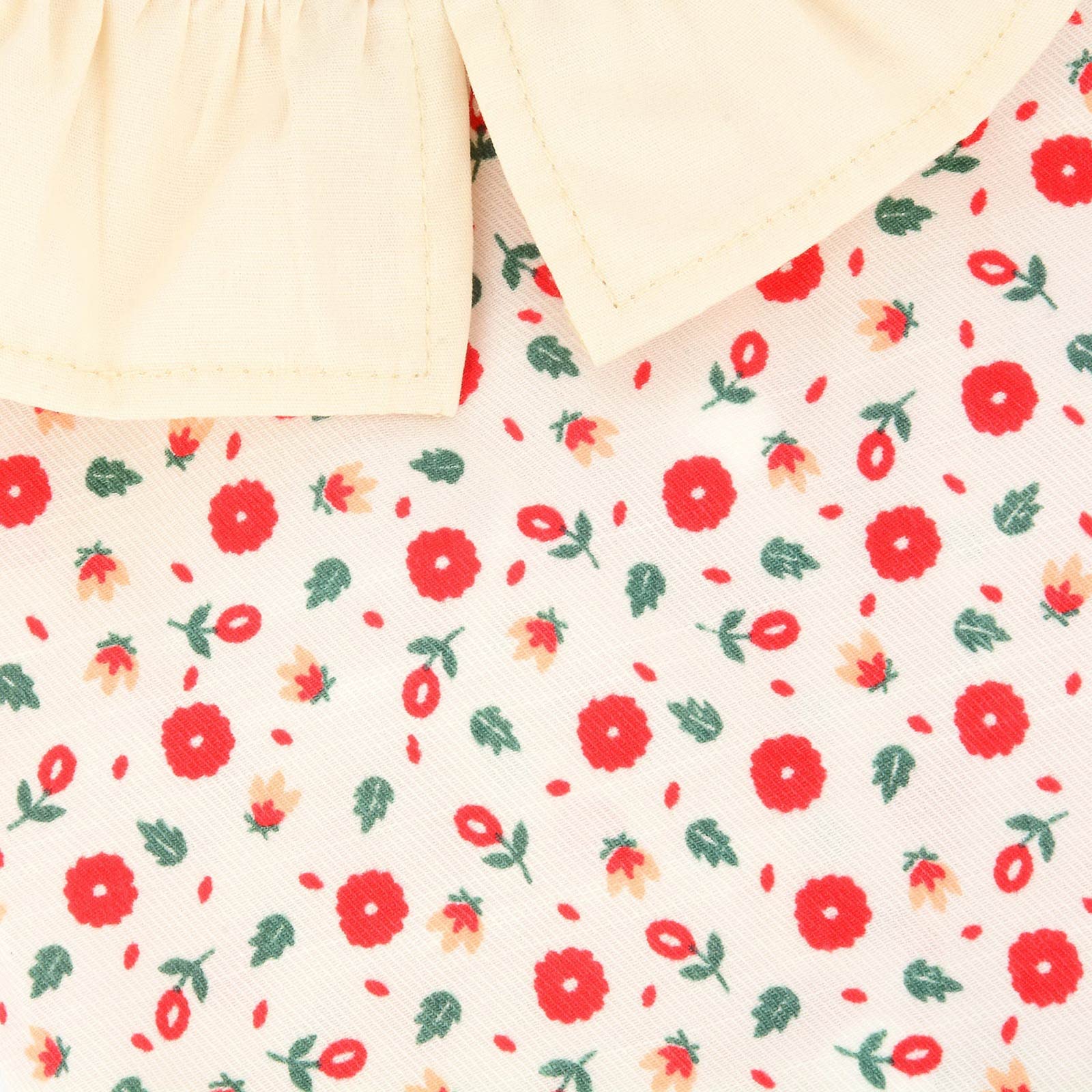 Small Dog Shirts & Cat Apparel - Floral Sleeveless Tank Top with Round Collar | Puppy Chihuahua Clothes for Girls | Cool Summer Pet T-Shirt for Indoor & Outdoor Activities | Red M