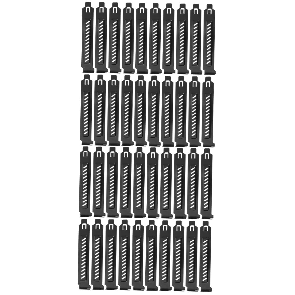 Mikikit 40 Pcs Stainless Steel PCI Slot Covers - Vented Dust-Proof Blanking Plates for Computer Case, Grey GPU Bracket Deflector - Perfect for PC Build, Gaming Rigs & Server Chassis Protection