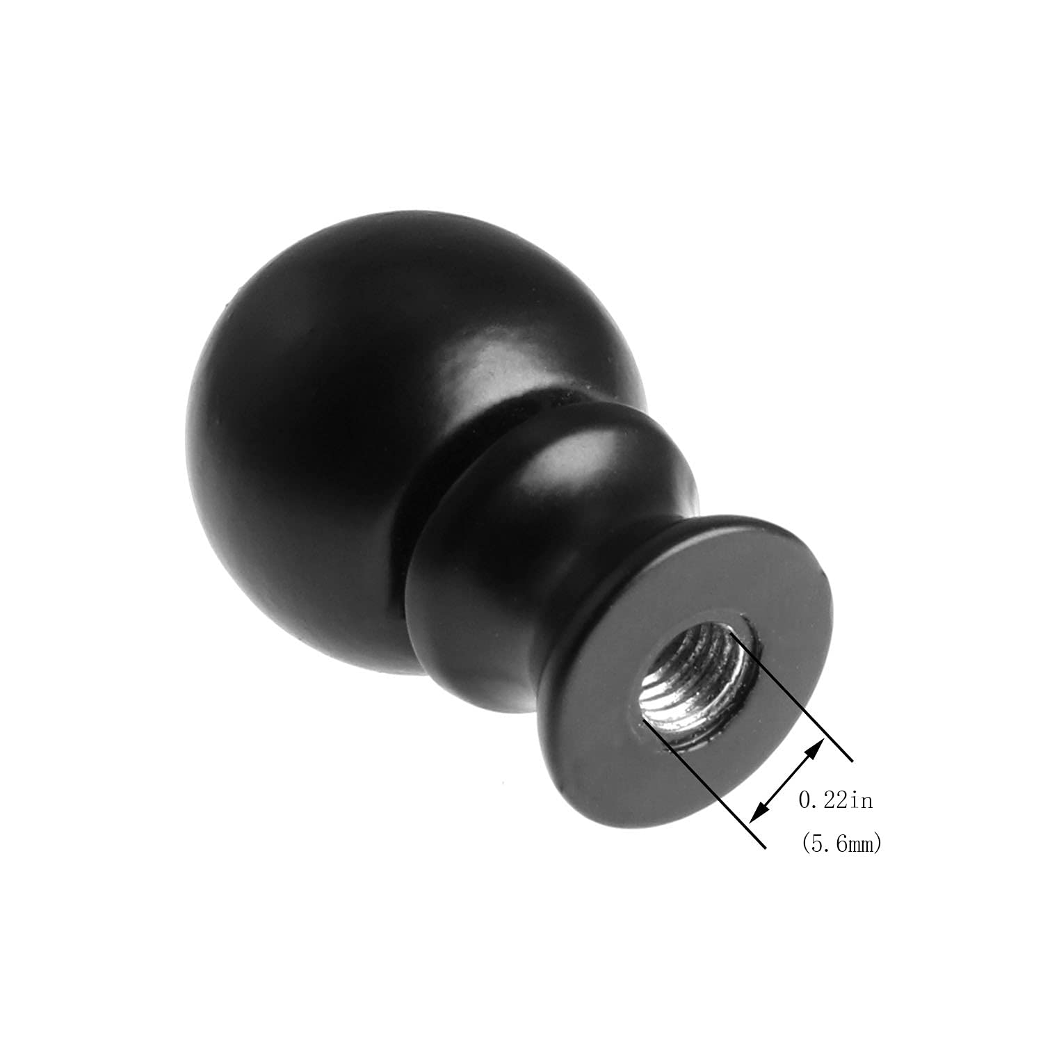 2-Pack 1.5 Inch Oil Rubbed Black Steel Ball Lamp Finials - Decorative Knob Cap for Lamp Harp Holder - Perfect for Table Lamps, Floor Lamps and Chandeliers