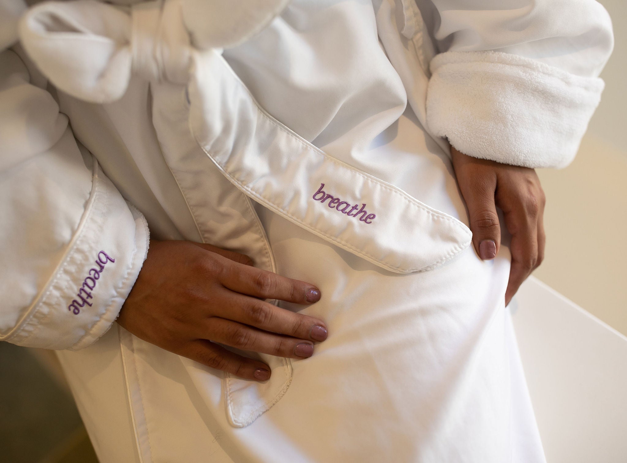Miraval Breathe Robe - Soft & Lightweight Spa Bathrobe for Women | Perfect for Relaxation, Yoga & Home Lounging