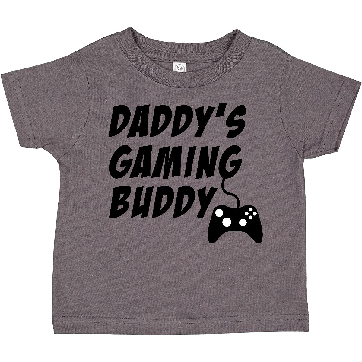 Inktastic Daddy's Gaming Buddy with Controller Toddler T-Shirt - Cute Gamer Dad & Kid Matching Outfit for Family Game Nights & Father's Day Gifts