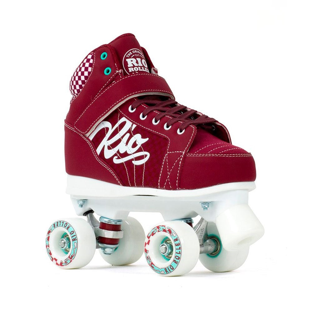 Rio Mayhem II Red Roller Skates - Women's Adjustable Quad Skates for Outdoor & Indoor Skating, Rink, Fitness & Roller Derby