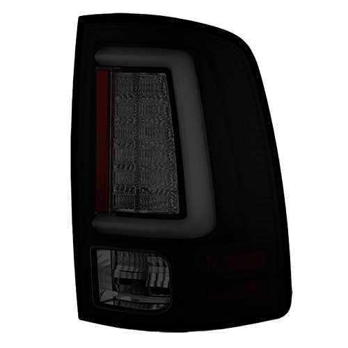 AKKON Black Smoked LED Tail Lights for 2009-2018 Dodge Ram 1500/2500/3500 - Halogen Replacement V2 Brake Lamps Pair (Perfect for Off-Roading & Night Driving)