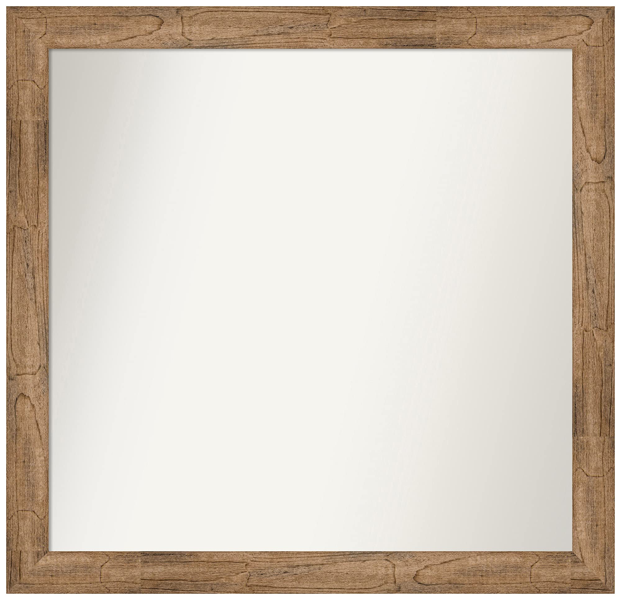 Amanti Art 27.5 x 28.5 Inch Owl Brown Non-Beveled Custom Wall Mirror with Narrow Frame - Bathroom, Bedroom, Living Room Decor - Various Sizes Available