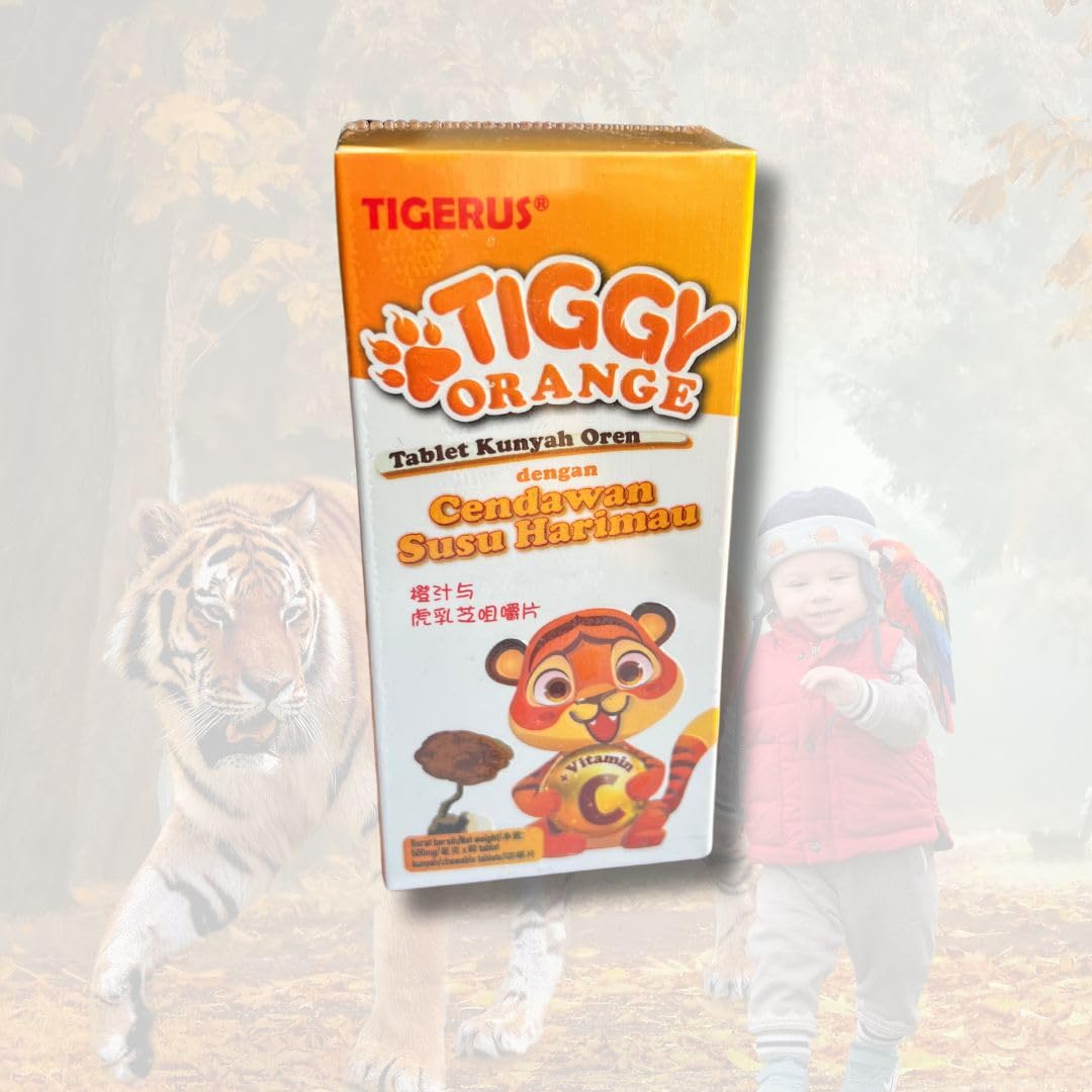 Lignosus Tiger Milk Mushroom Supplement with Vitamin C & Sea Buckthorn Extract - Immune Support, Energy Boost for Daily Wellness & Active Lifestyle