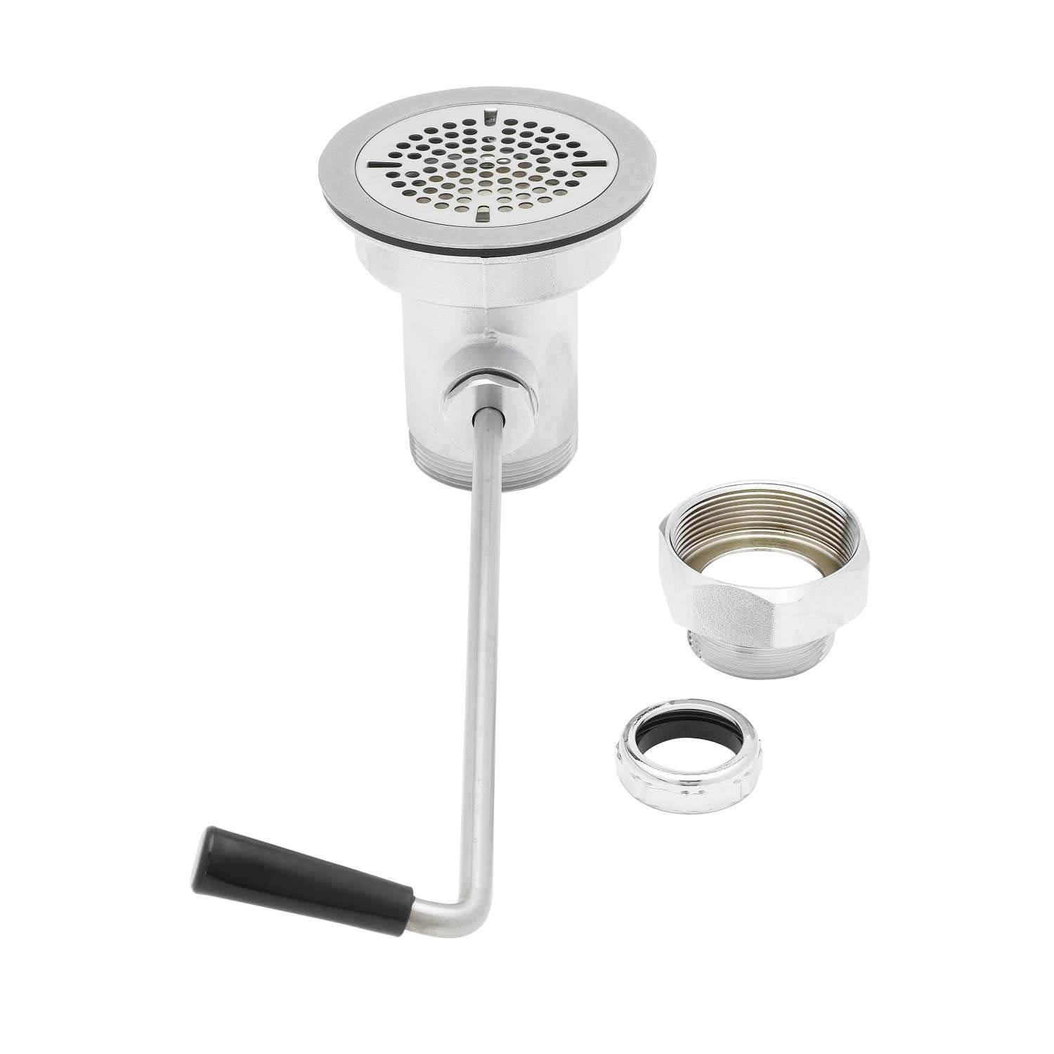 T&S Brass Waste Drain Valve with Twist Handle, 3-1/2 X 2 & 1-1/2 Inch - Durable Commercial Sink Drain Valve for Restaurant, Bar, and Kitchen Use