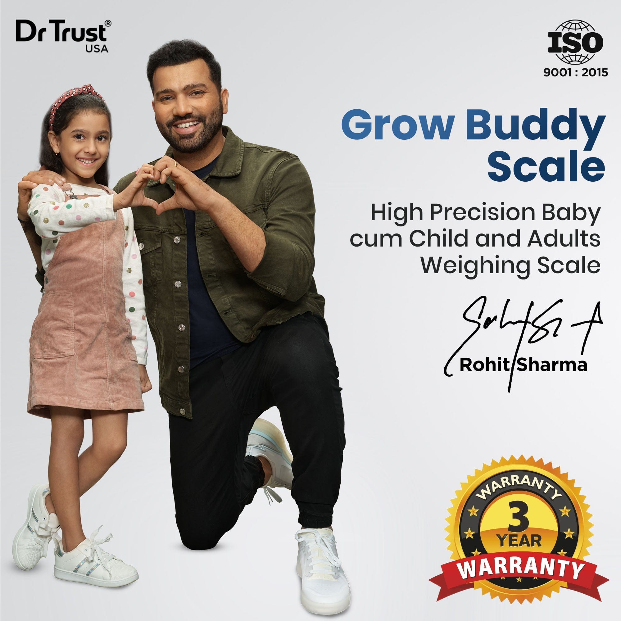 Dr Trust USA Growbuddy Digital Baby Infant Toddler & Adult Weight Scale - Accurate 510lb Capacity for Home, Clinic & Gym Use