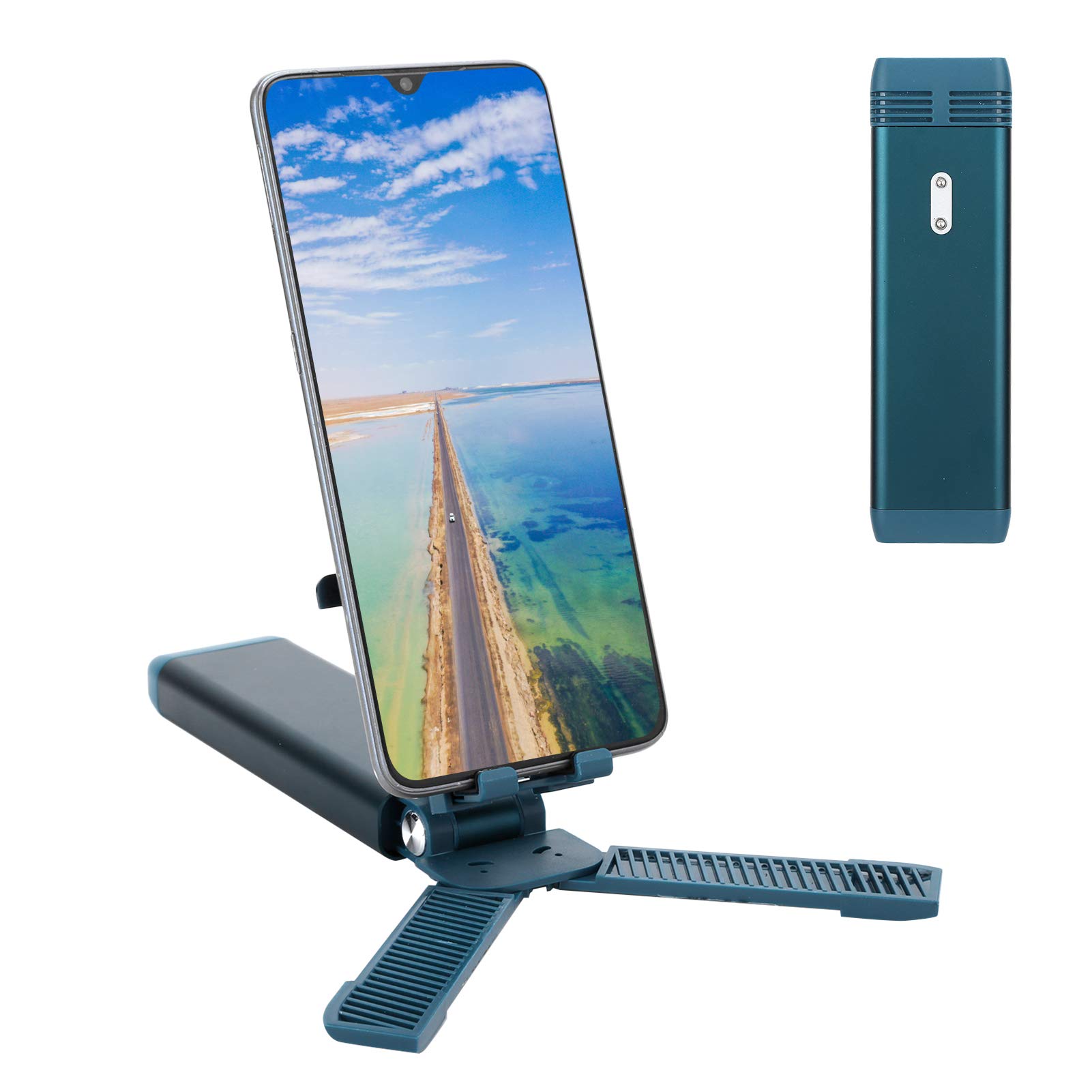 Adjustable Phone Stand Holder - Portable Liftable Desktop Tablet PC Bracket, Multi-Angle Deformable Multi-Function Stand for iPhone Android Devices (Green) - Perfect for Home Office, Bedside, Kitchen & Video Calls