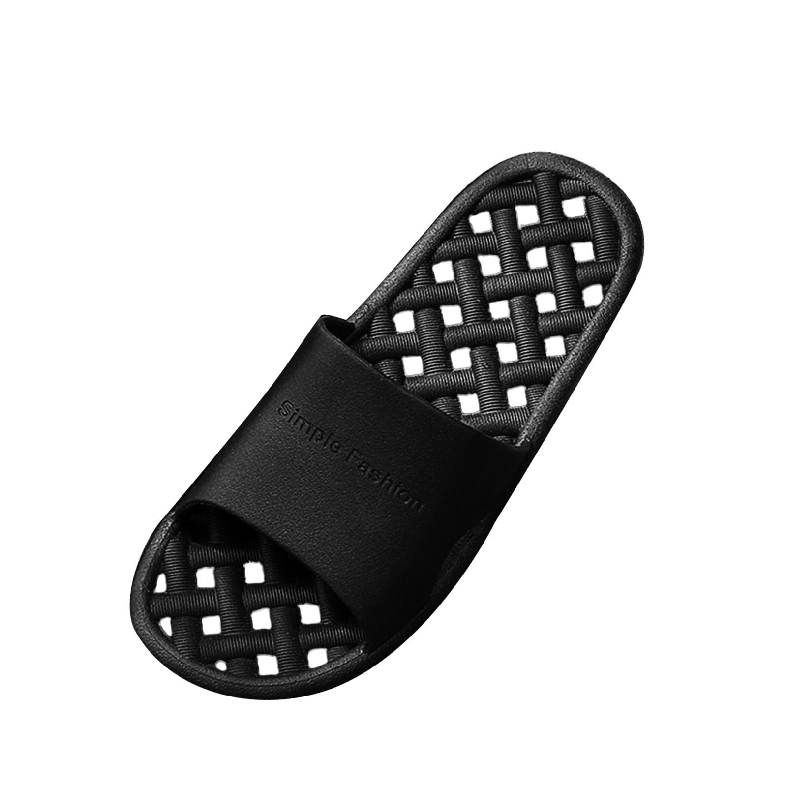 Comfortable Men's Memory Foam Slippers - Breathable Hollow Out Design for Home, Bathroom & Couples - Soft Indoor House Shoes for Relaxation & Comfort