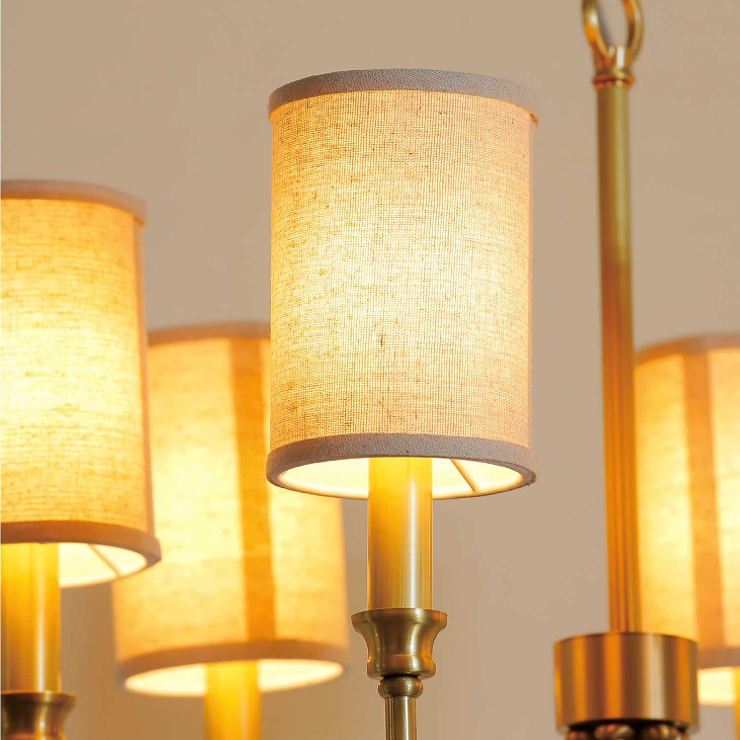 Modern Cylinder Fabric Chandelier - Elegant Ceiling Light Fixture for Living Room, Bedroom & Dining Room - Perfect for Home Decor & Interior Design