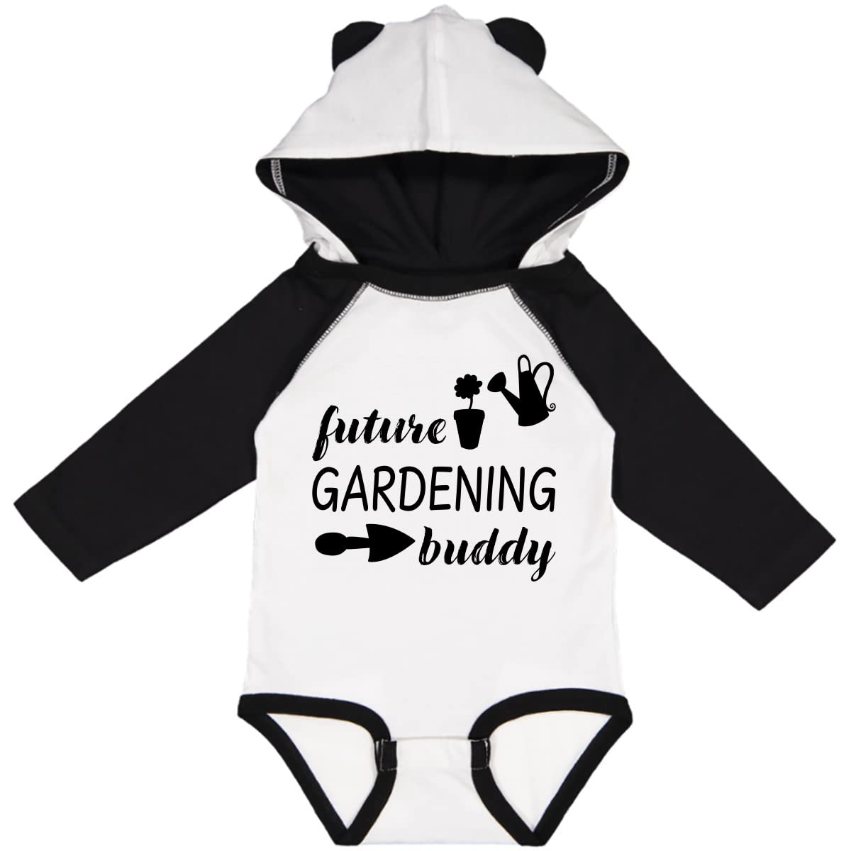 Inktastic Future Gardening Buddy Baby Long Sleeve Creeper - Adorable Organic Cotton Romper for Infants, Perfect for Outdoor Play & Gardening Activities