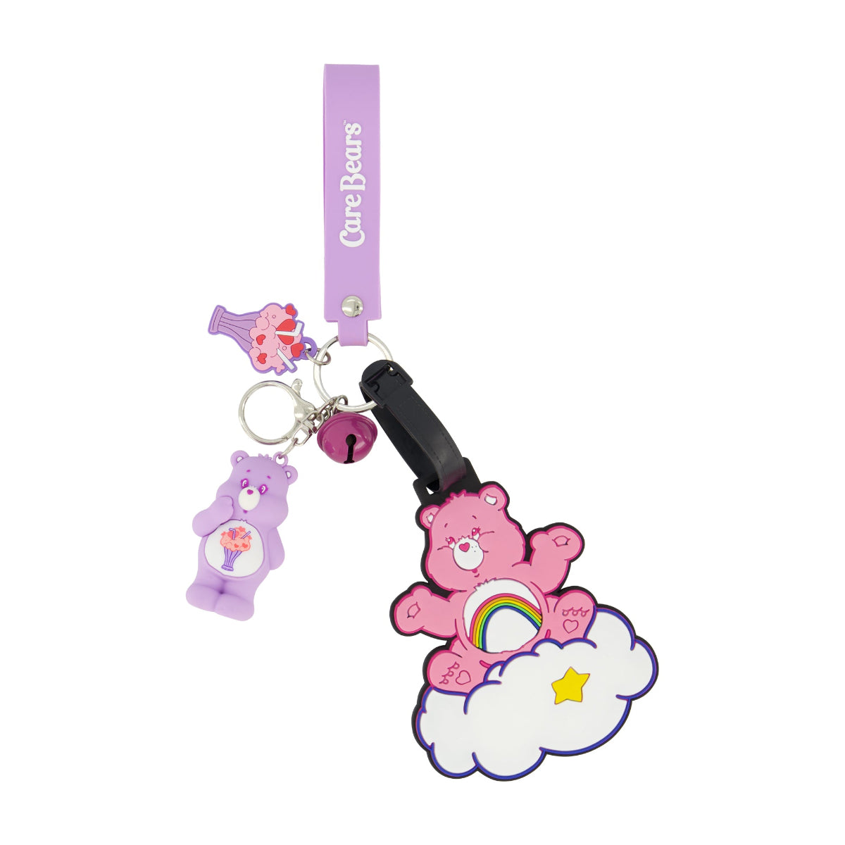 Care Bears Cheer & Share Luggage Tag & Lanyard Set - Cute Travel Accessories for Kids & Teens - Perfect for Backpacks, Suitcases & School IDs