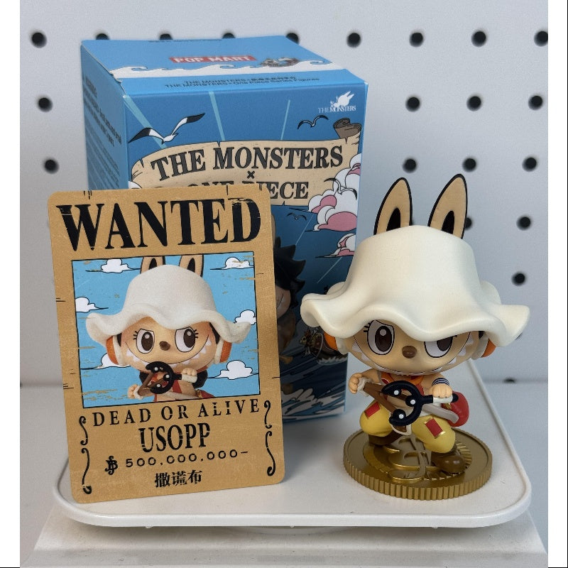 Labubu The Monsters X One Piece Series USOPP Collectible Figure - Anime Crossover Art Toy for Display & Gift Giving - Perfect for Anime Fans, Collectors and Home Decor