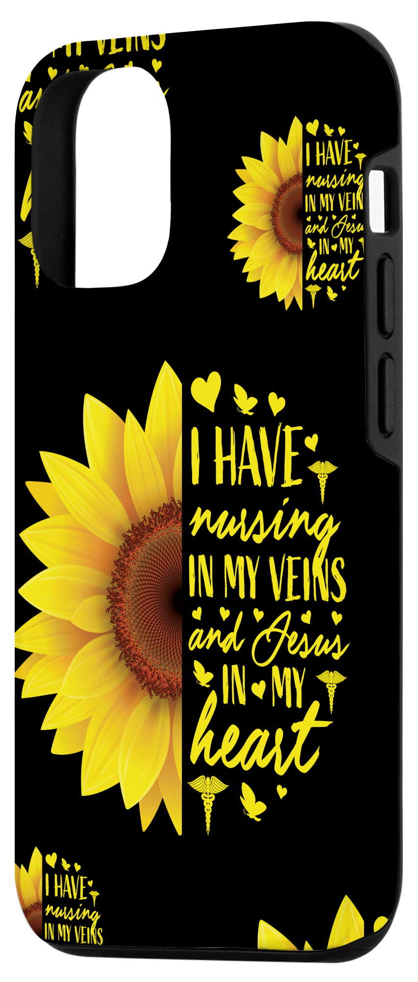 Cute Nurse iPhone 12/12 Pro Case - Christian Gift Sunflower Design Phone Cover for Nurses - Perfect for Medical Professionals & Healthcare Workers